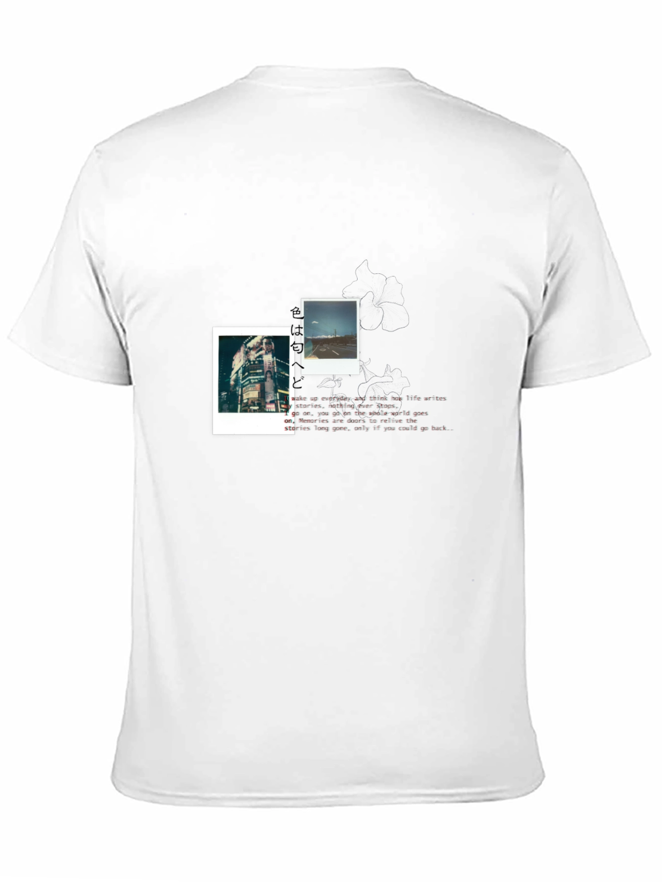Trendy Black T-Shirt with Photo Print Design