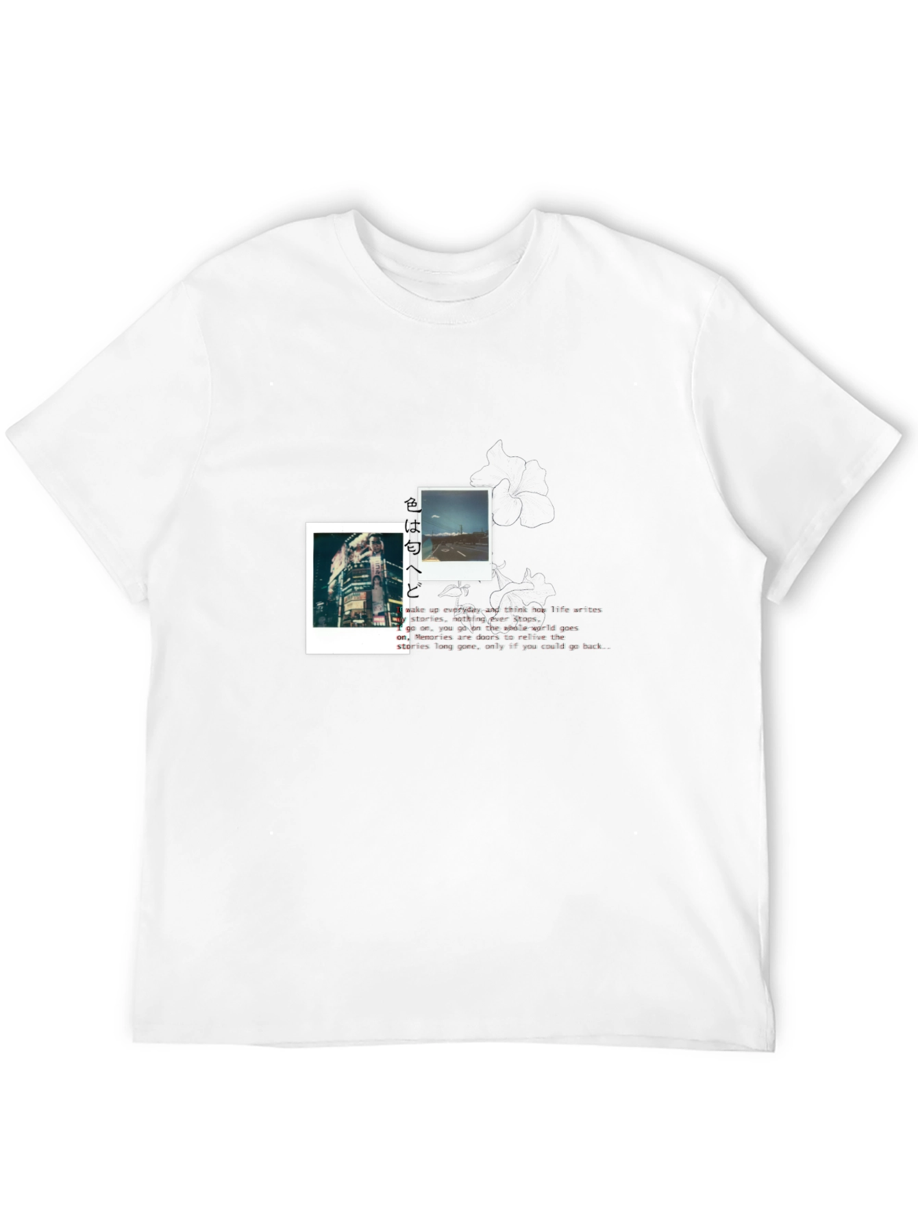 Trendy Black T-Shirt with Photo Print Design
