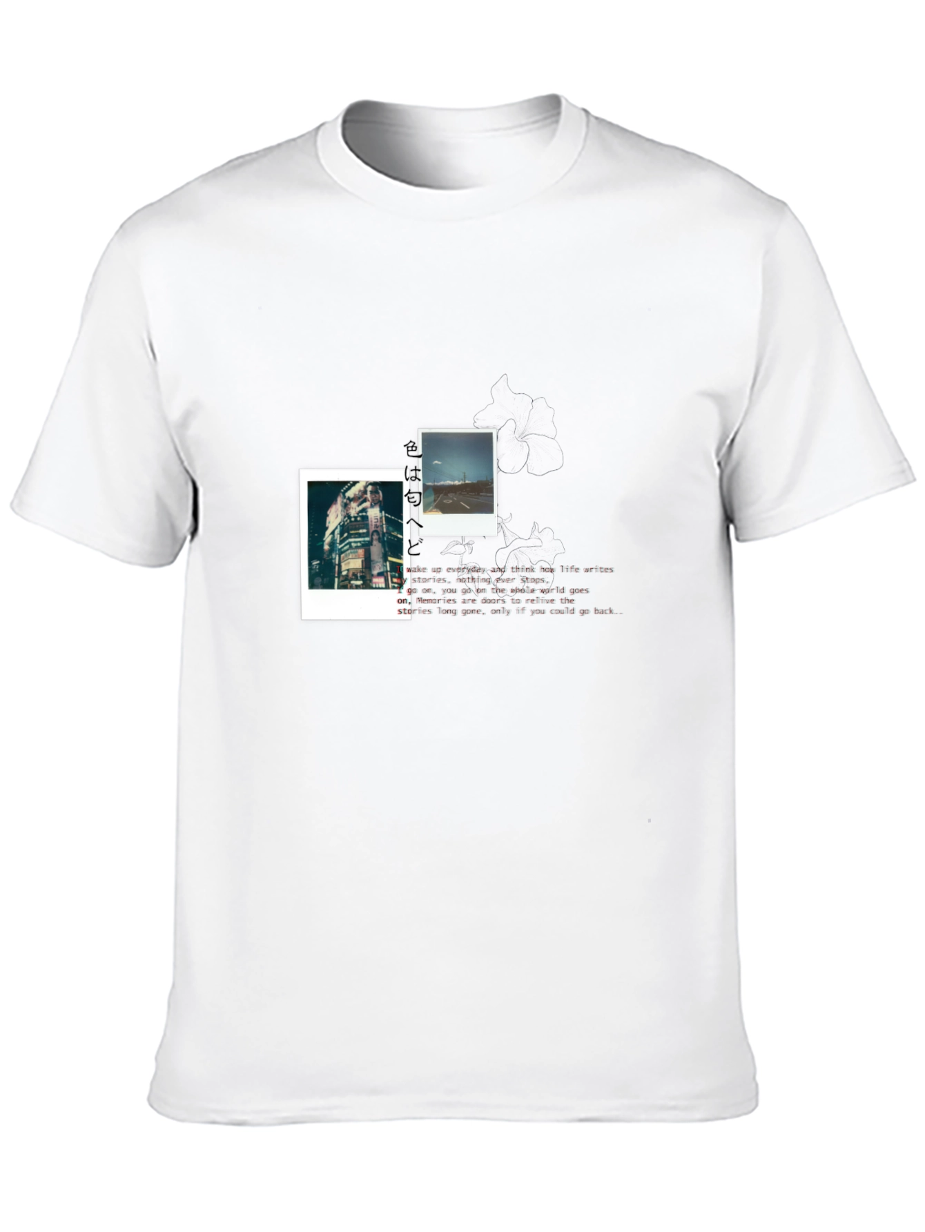 Trendy Black T-Shirt with Photo Print Design