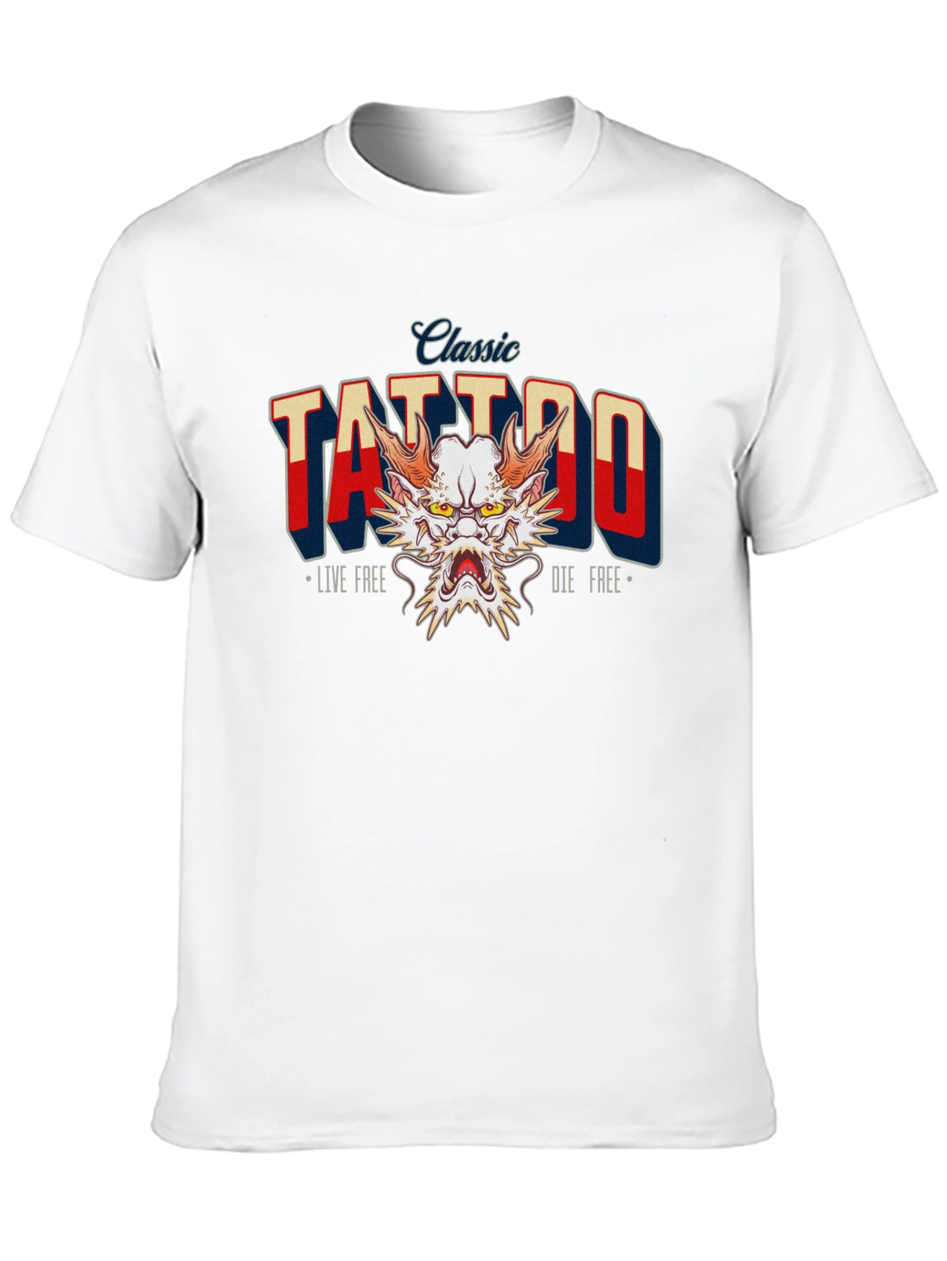 Classic Tattoo Dragon Graphic T-Shirt