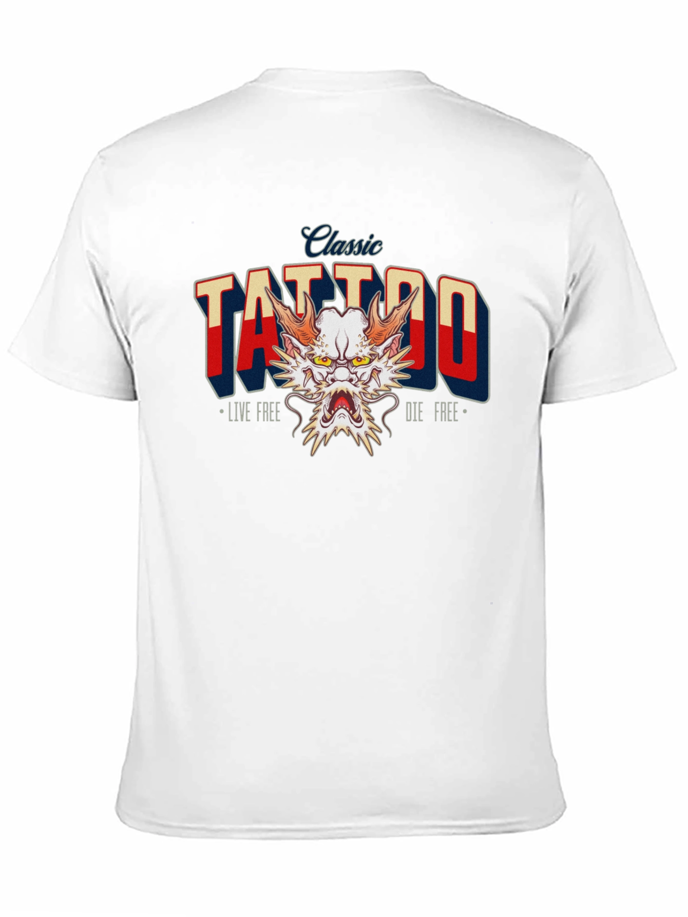 Classic Tattoo Dragon Graphic T-Shirt