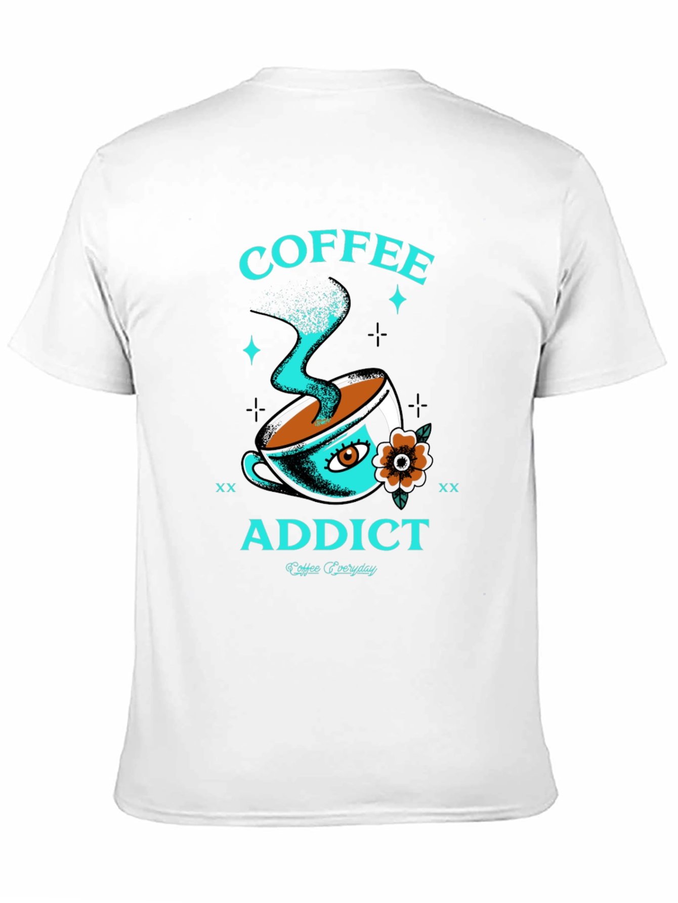 Coffee Addict Graphic Tee - Black Crewneck