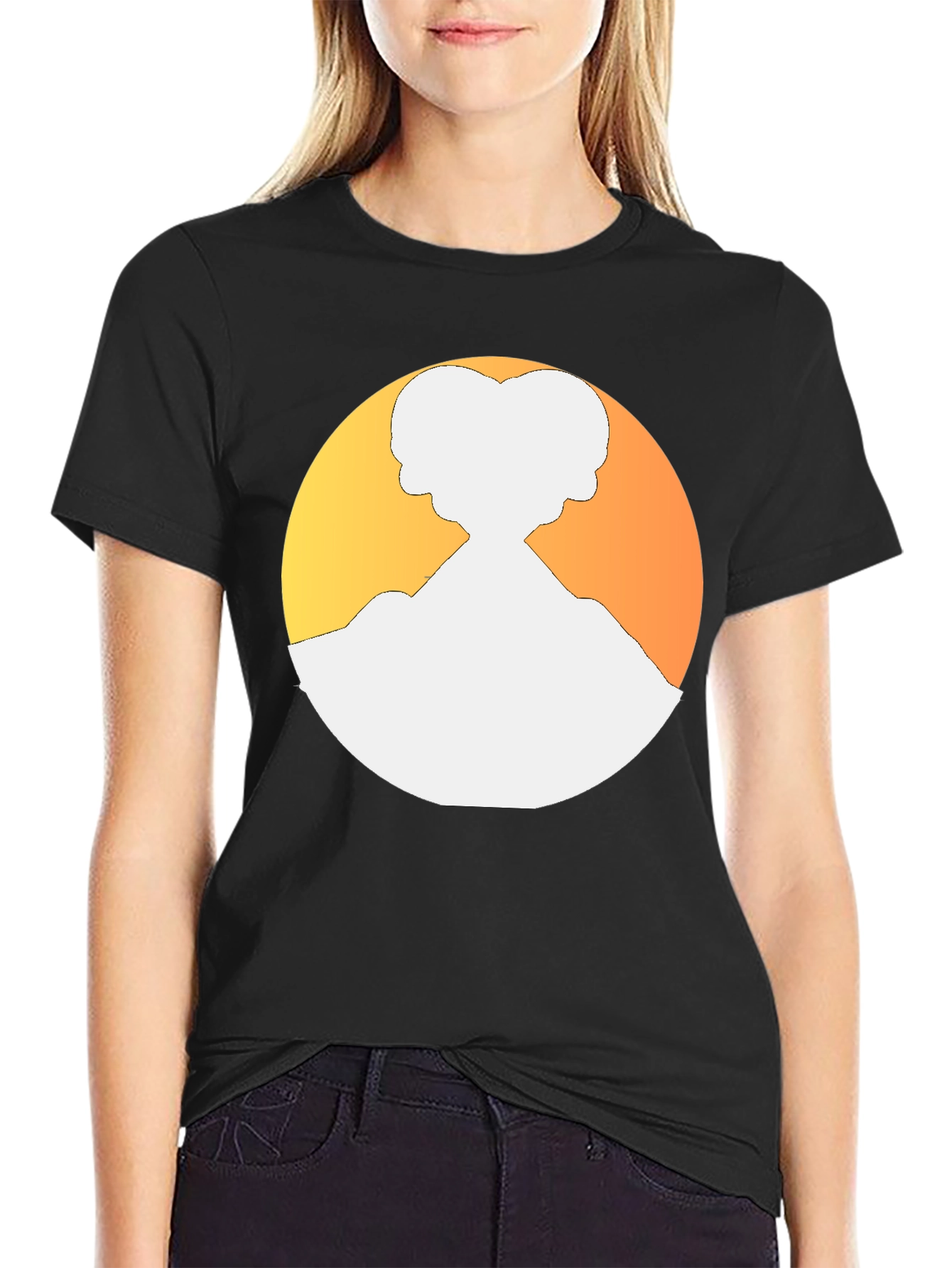 Silhouette Graphic Tee - Retro Style Black T-Shirt