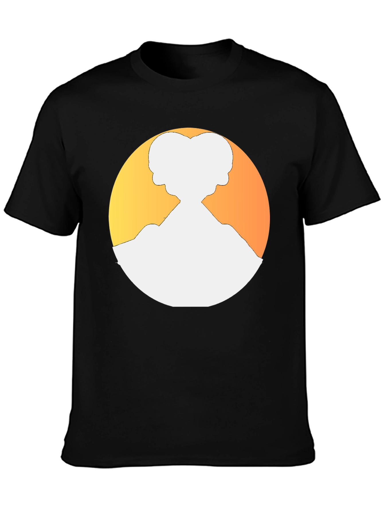 Silhouette Graphic Tee - Retro Style Black T-Shirt