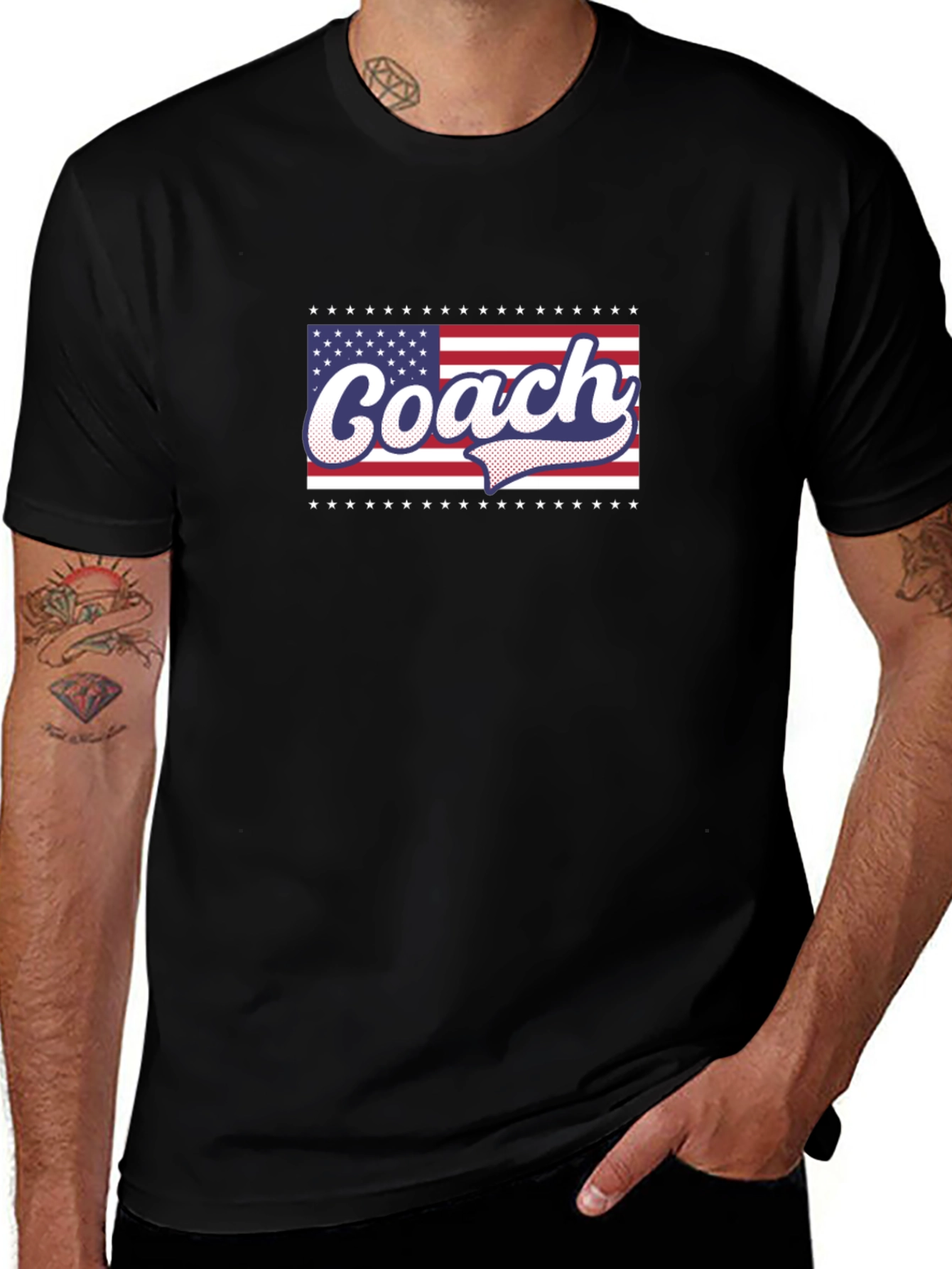 Coach American Flag Graphic T-Shirt