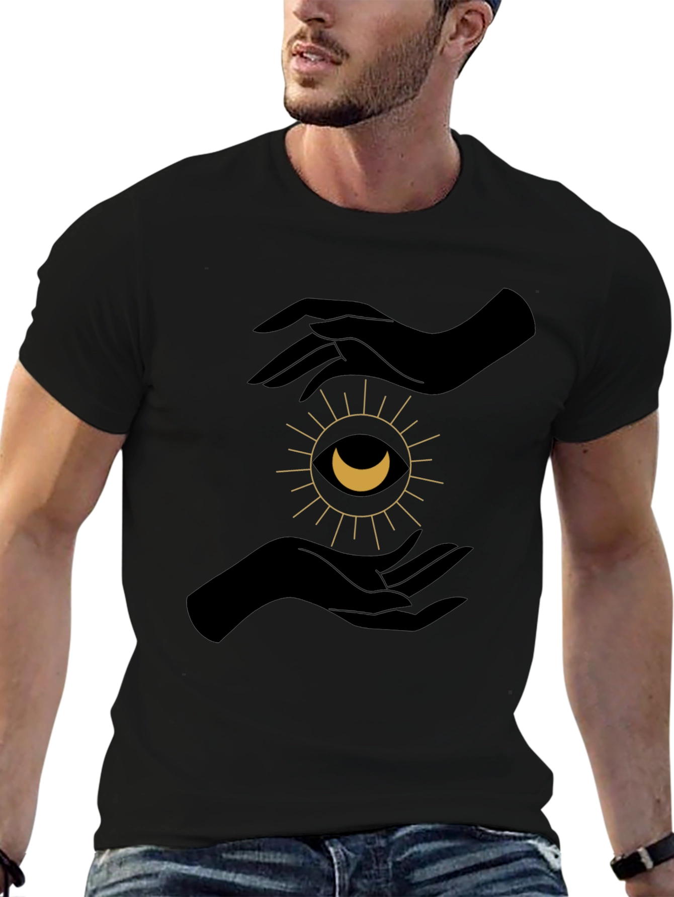 Mystic Hands Graphic Tee - Stylish Unisex T-Shirt