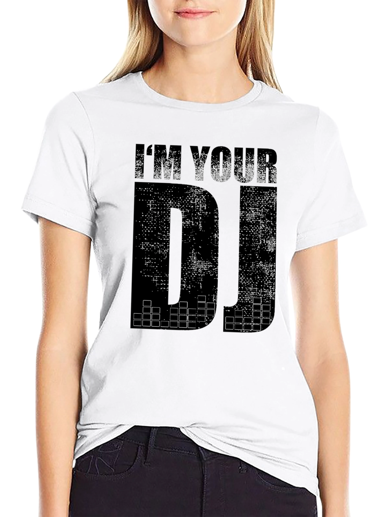 Im Your DJ Graphic Print Crew Neck T-Shirt