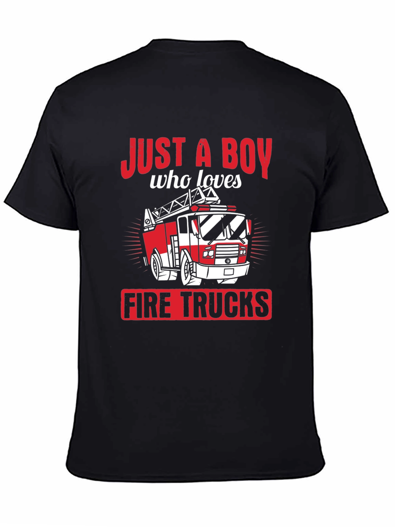 Boy Who Loves Firetrucks T-Shirt