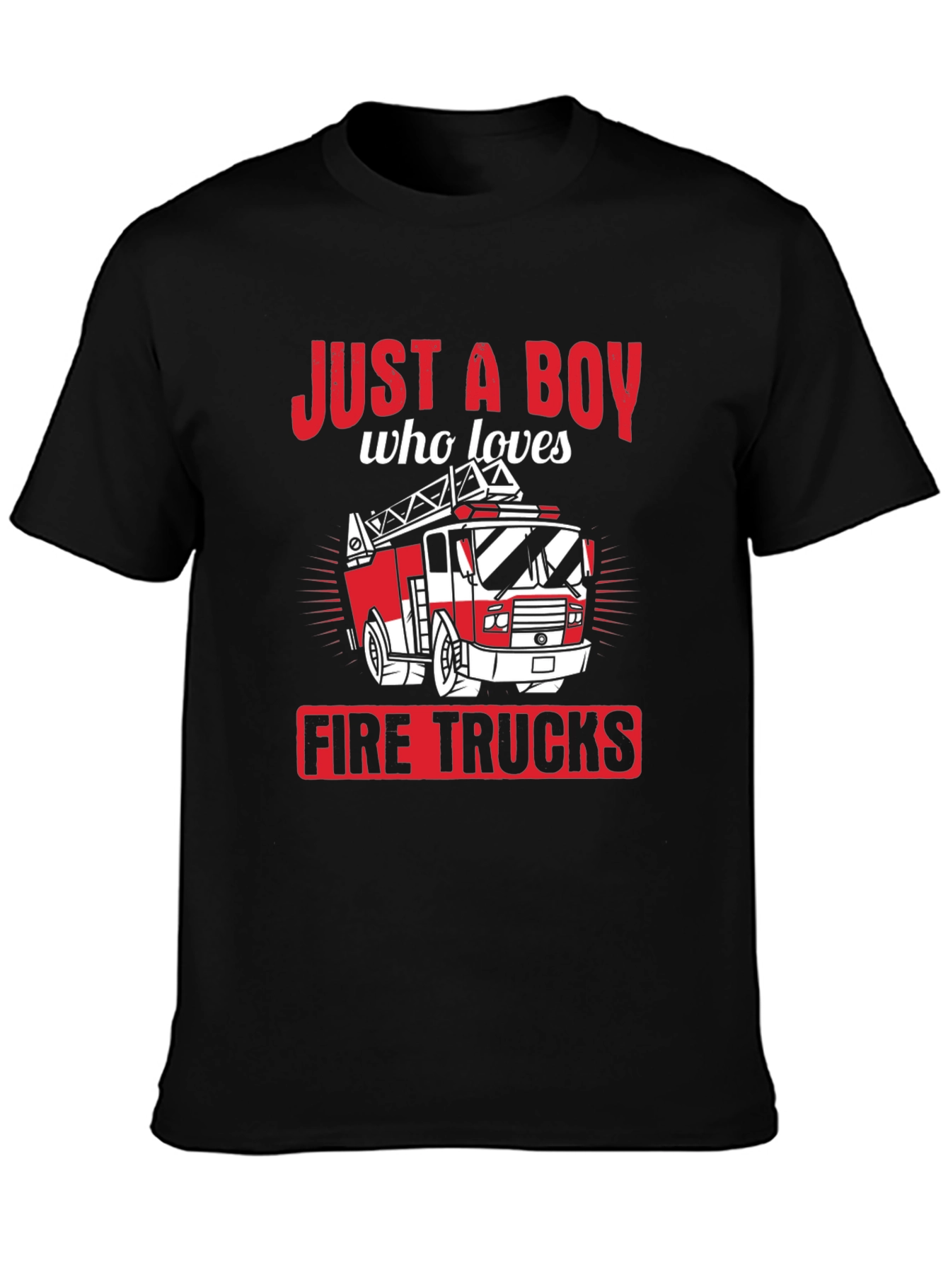 Boy Who Loves Firetrucks T-Shirt