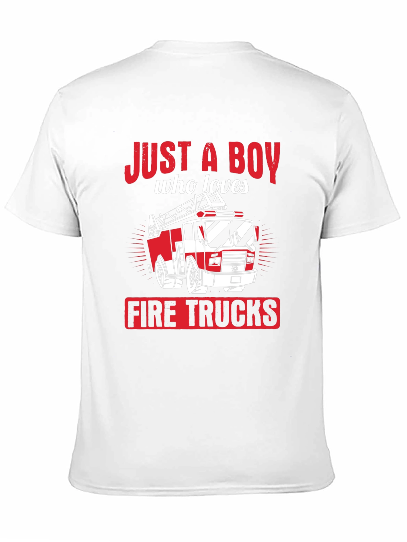 Boy Who Loves Firetrucks T-Shirt