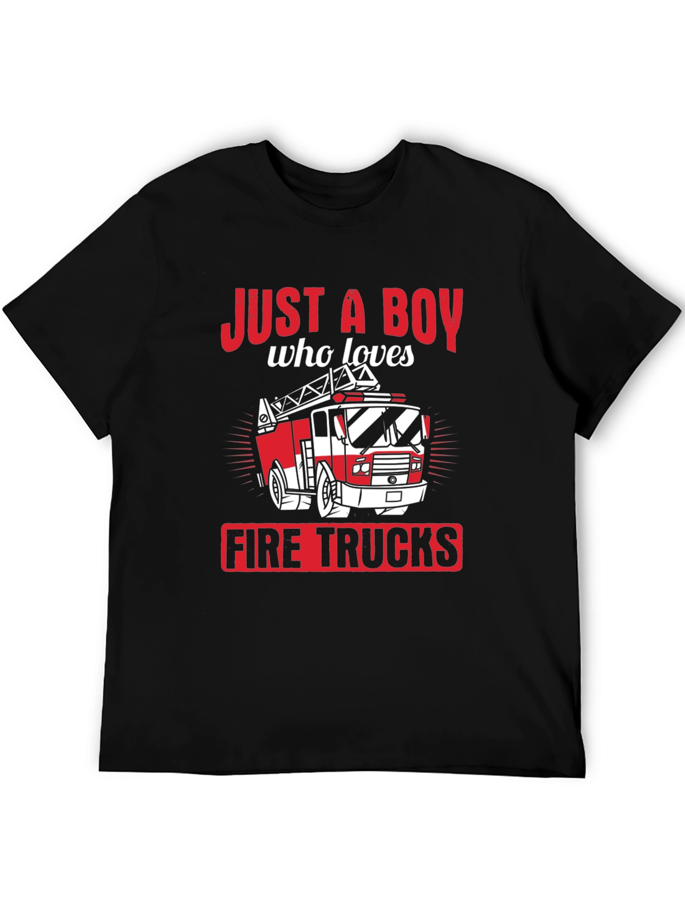 Boy Who Loves Firetrucks T-Shirt