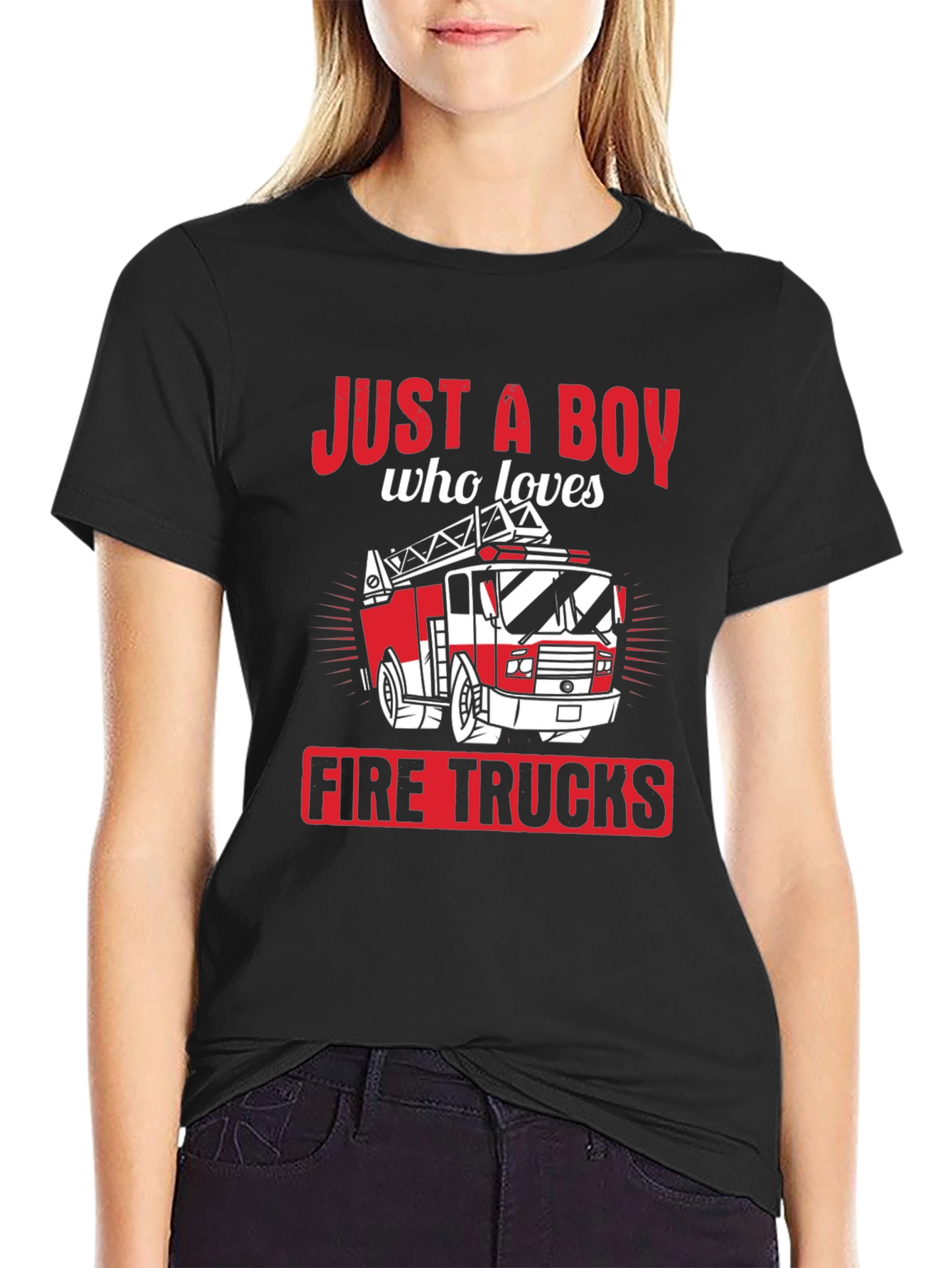 Boy Who Loves Firetrucks T-Shirt