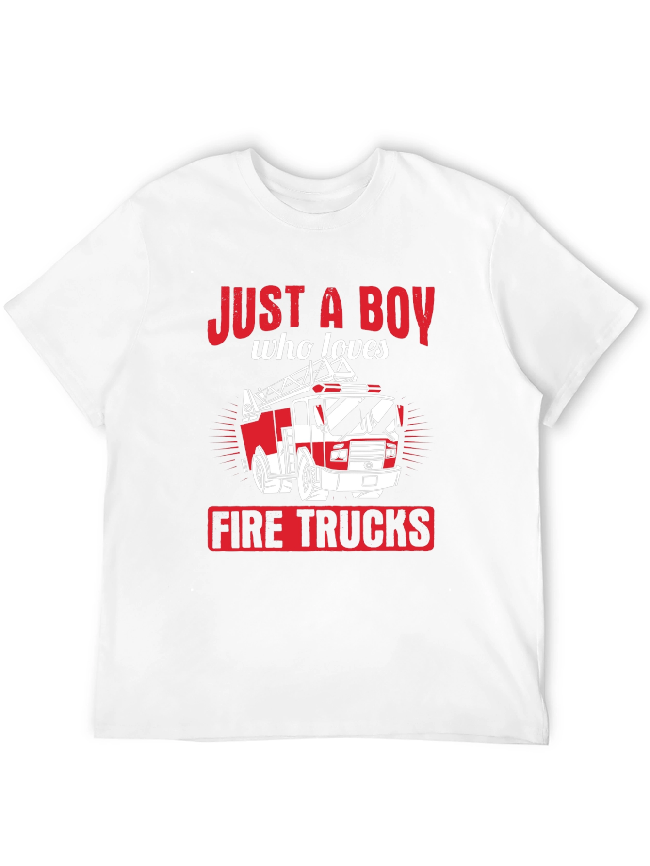 Boy Who Loves Firetrucks T-Shirt