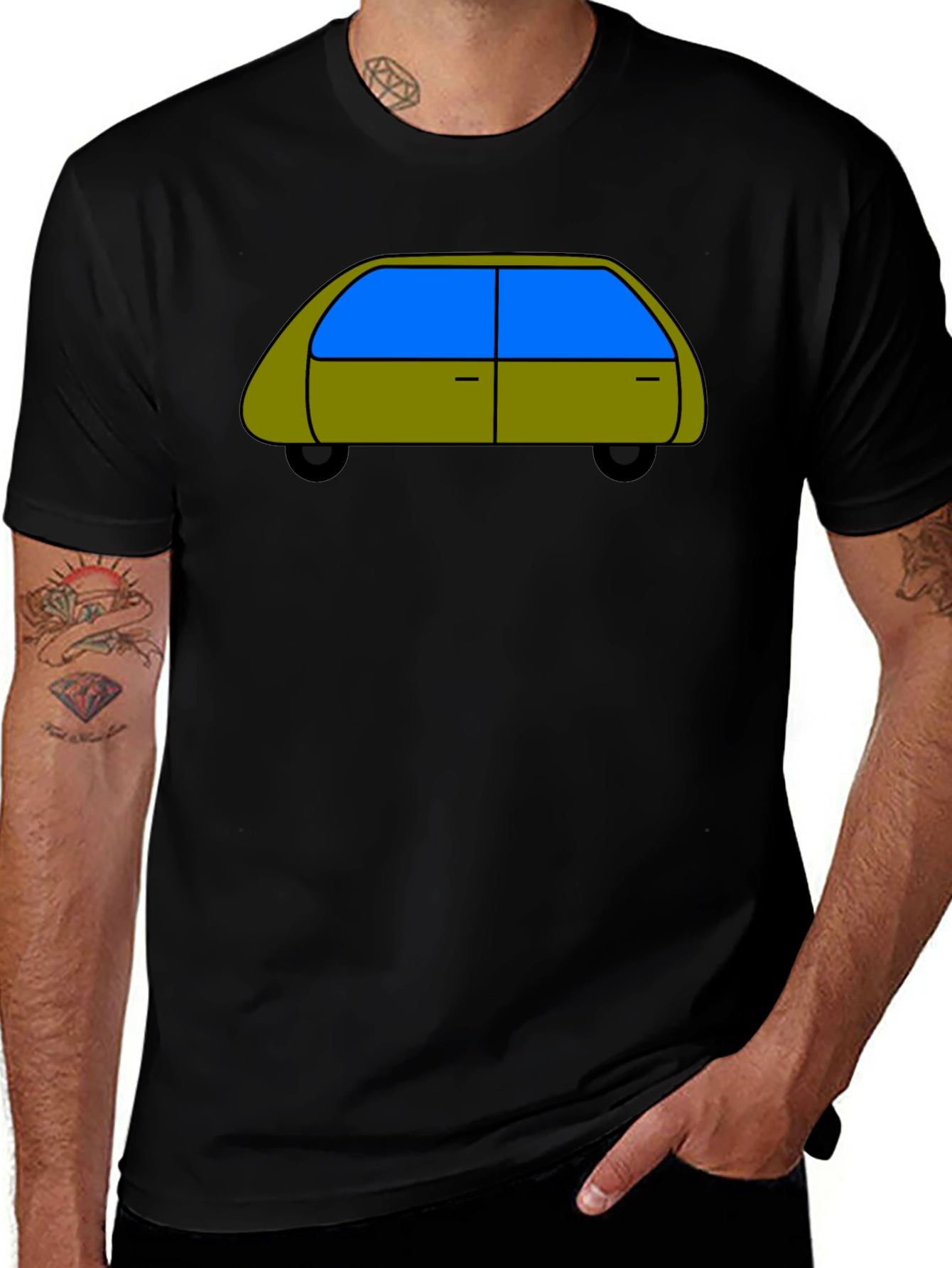 Retro Futuristic Car T-Shirt - Novelty Graphic Tee