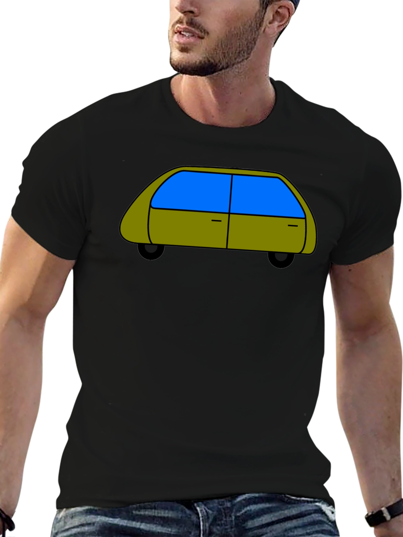 Retro Futuristic Car T-Shirt - Novelty Graphic Tee