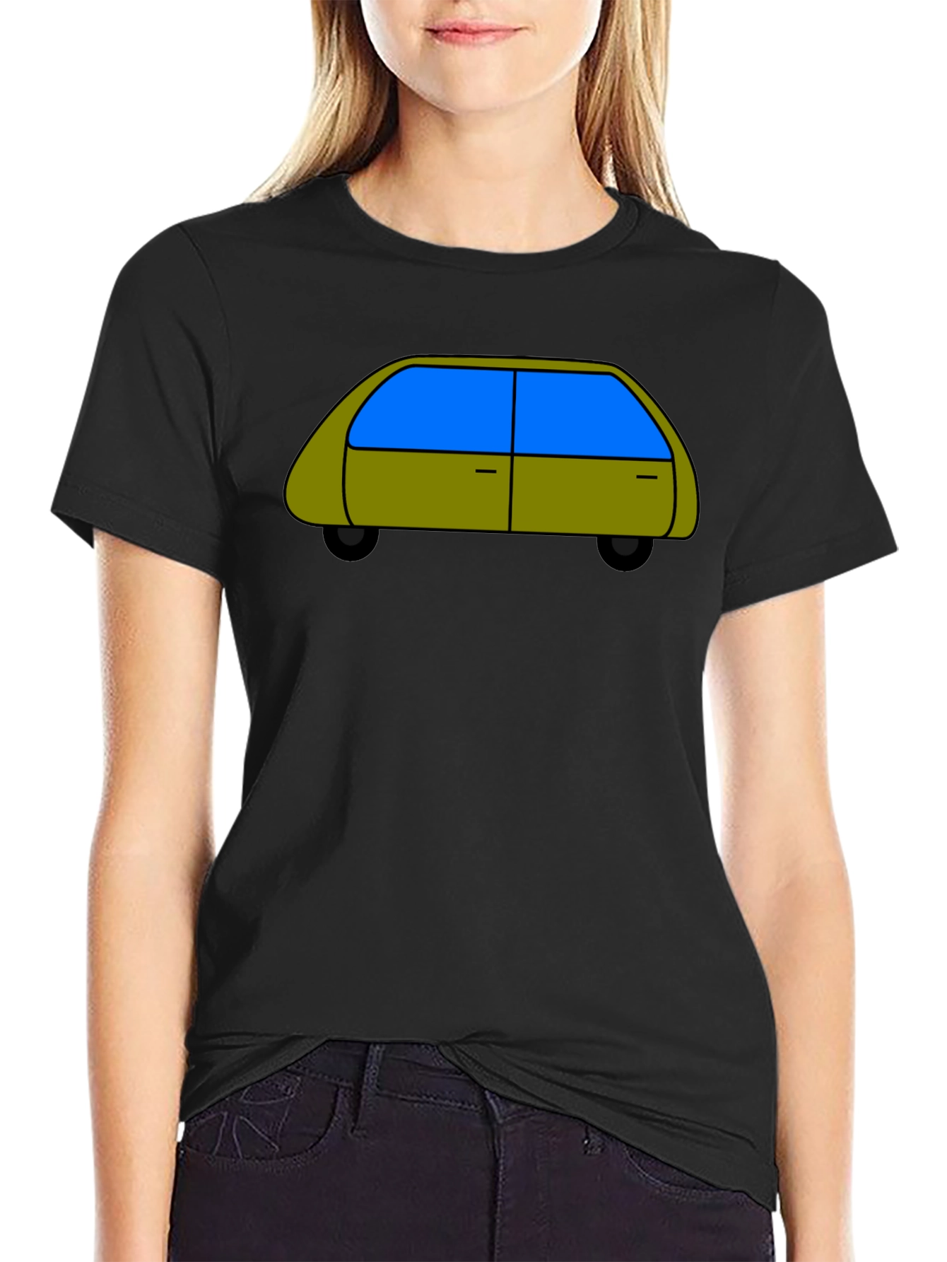 Retro Futuristic Car T-Shirt - Novelty Graphic Tee