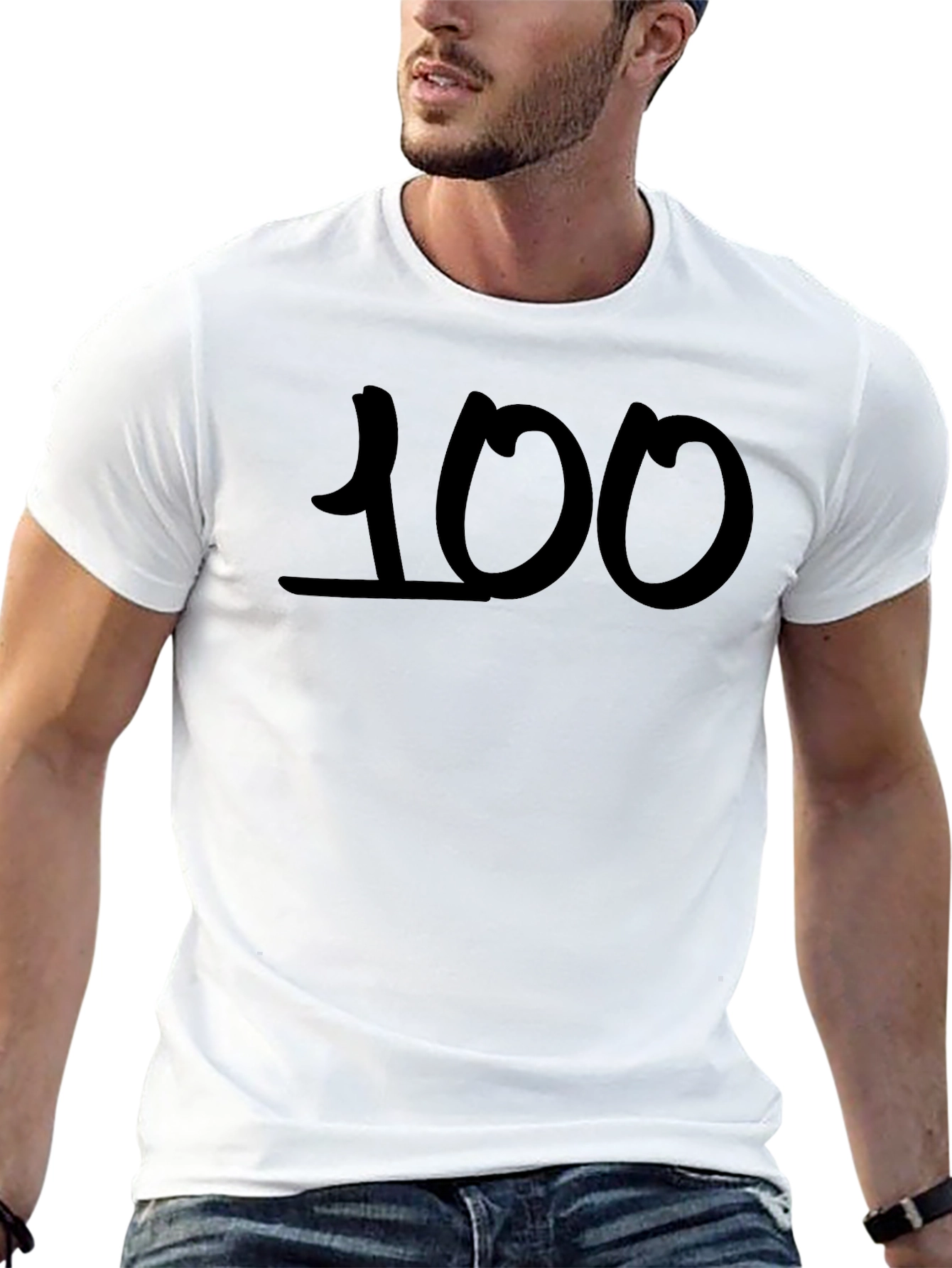 100 Black Graphic Tee - Casual Cool Comfort