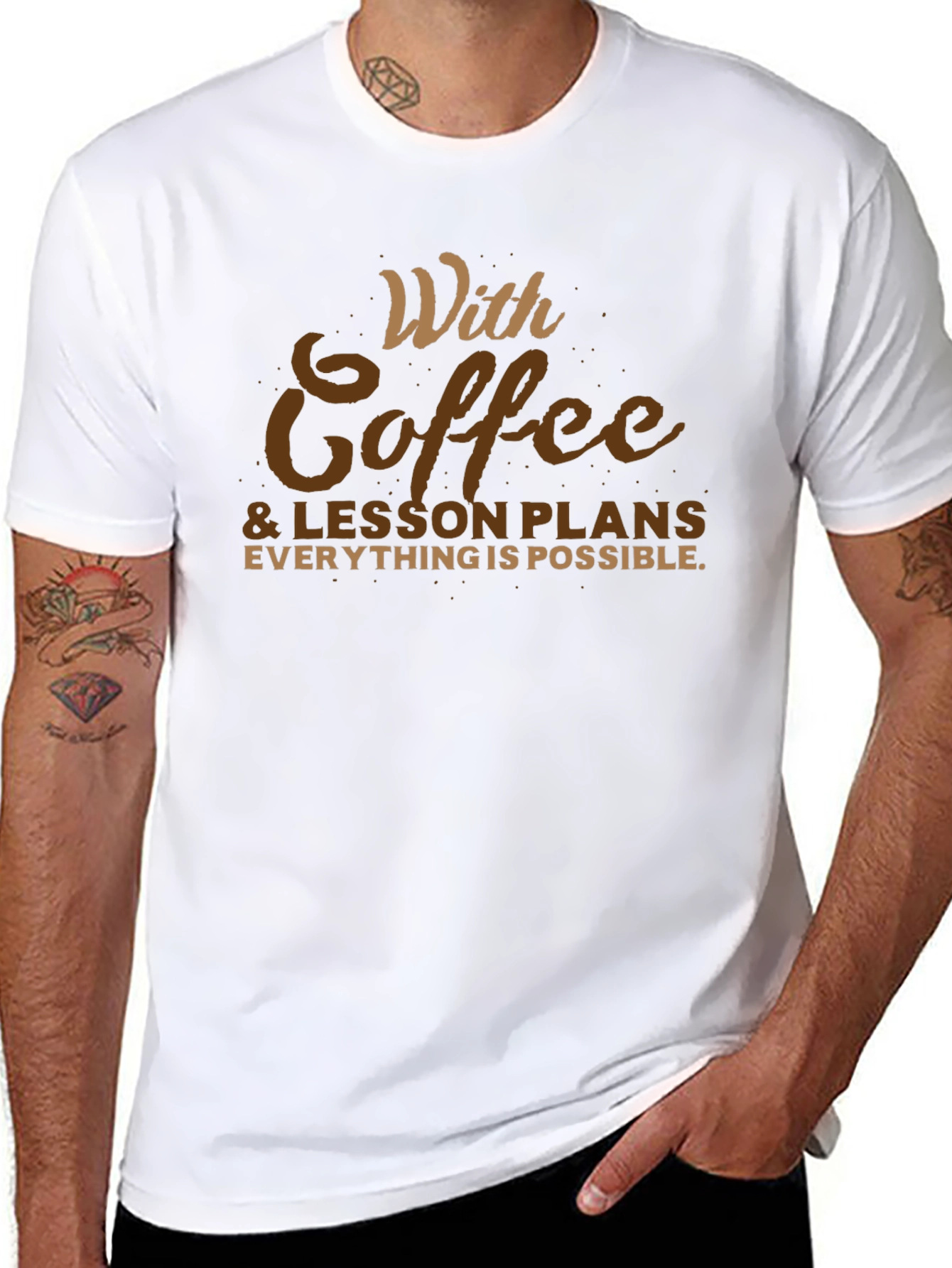 Coffee & Lesson Plans T-Shirt - Teacher Apparel
