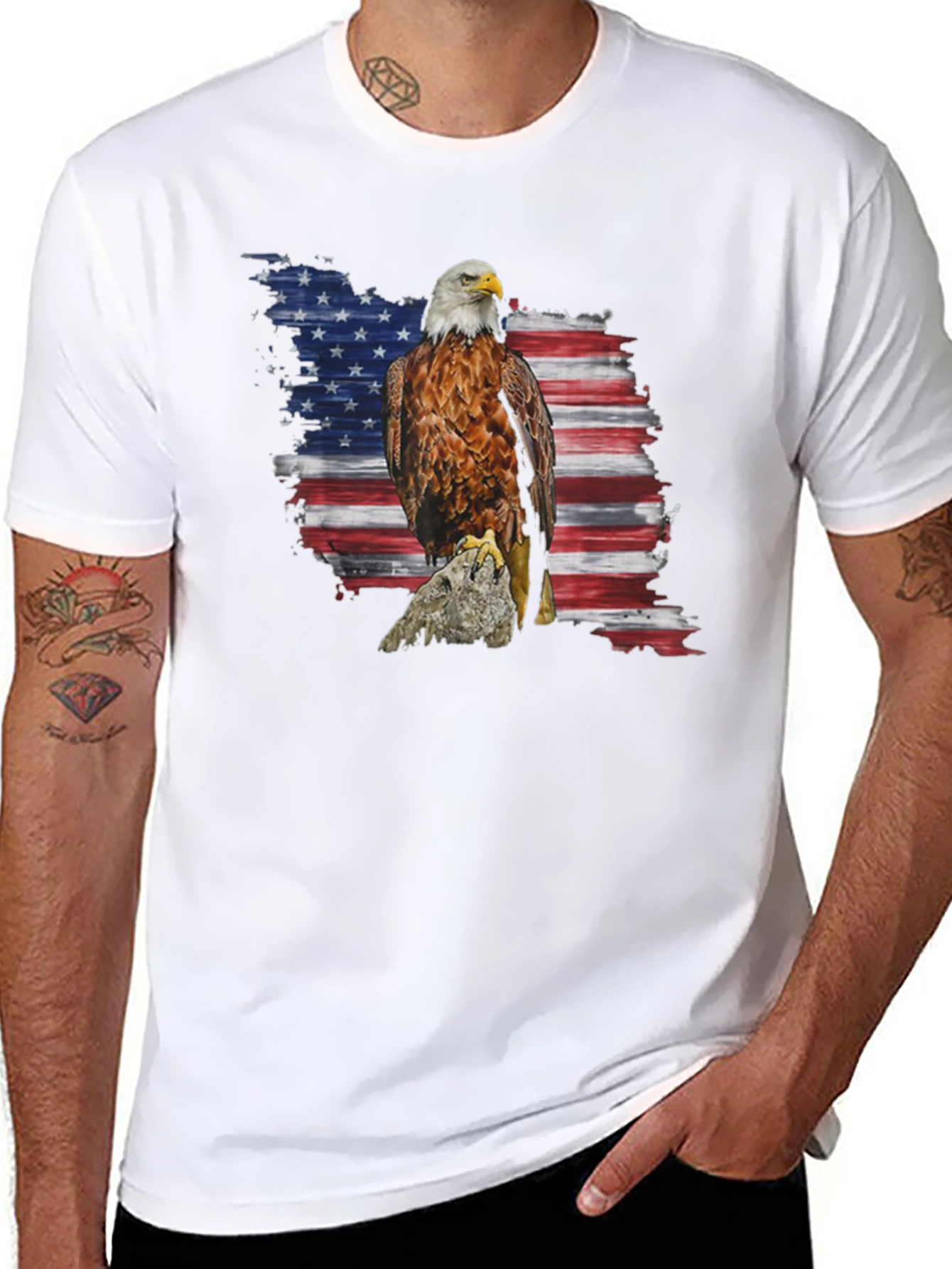 American Eagle Flag Graphic Print T-Shirt