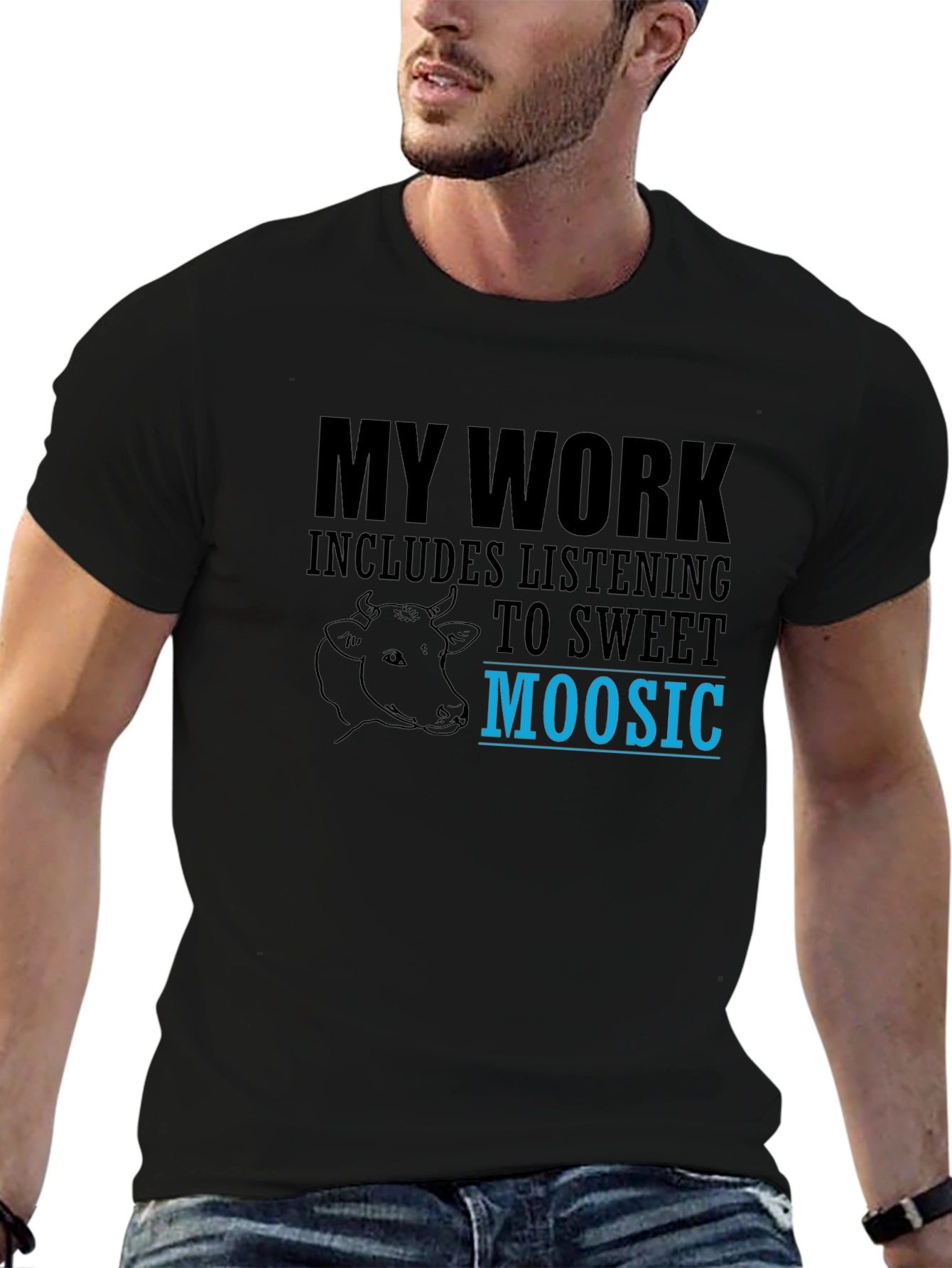 Sweet Moosic T-Shirt - Funny Cow Lover Tee