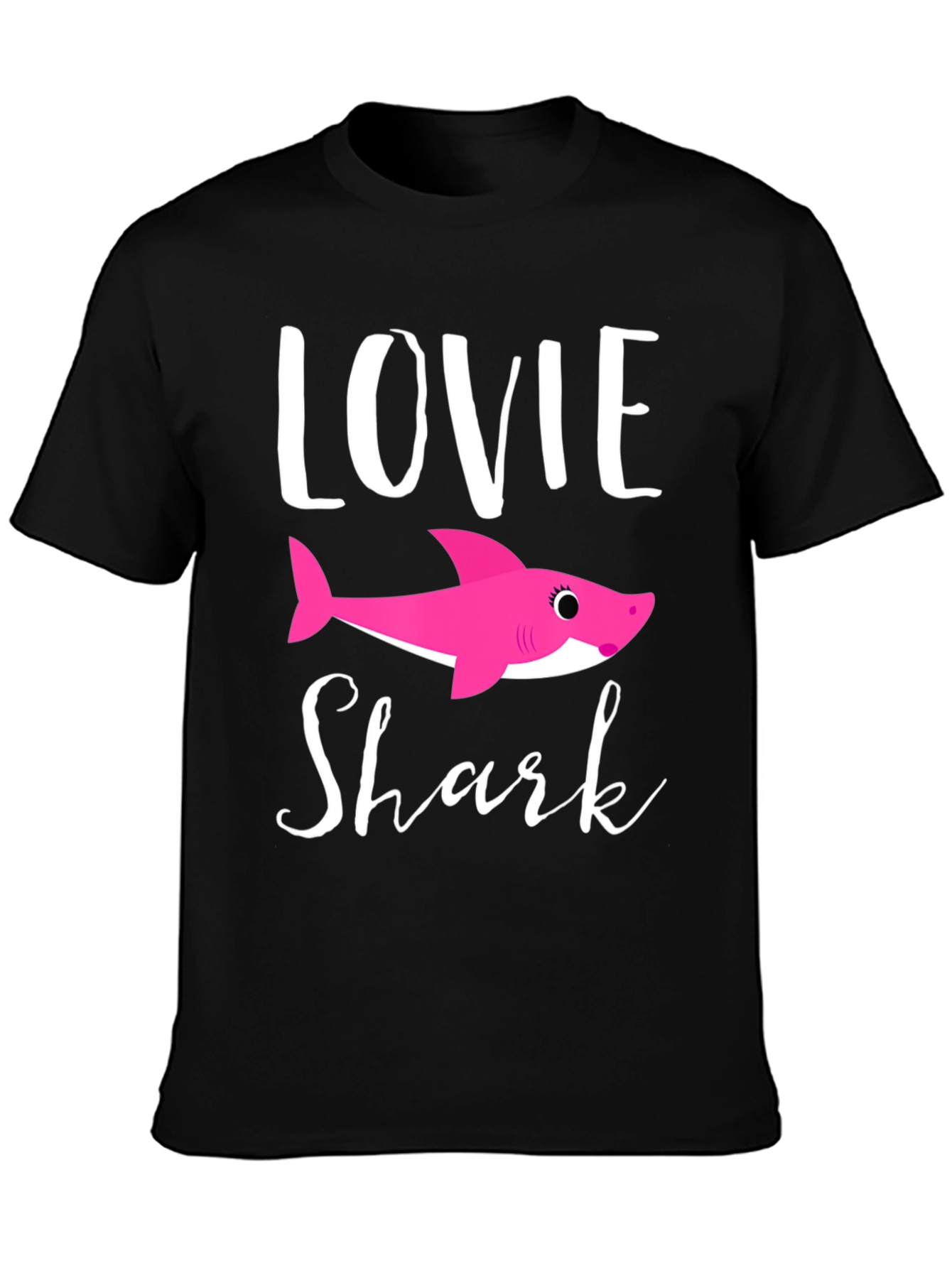 Lovie Shark Black T-Shirt