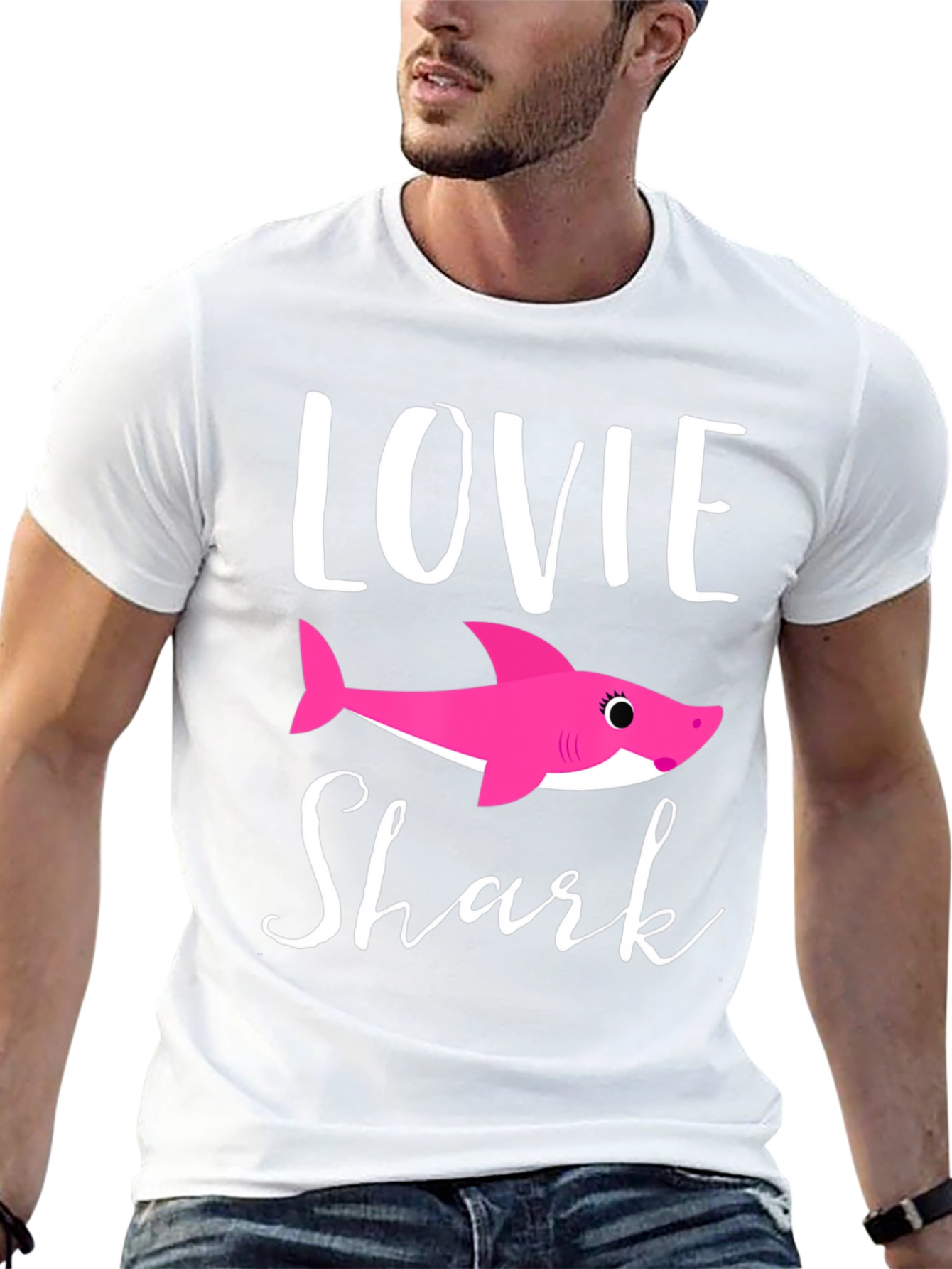 Lovie Shark Black T-Shirt