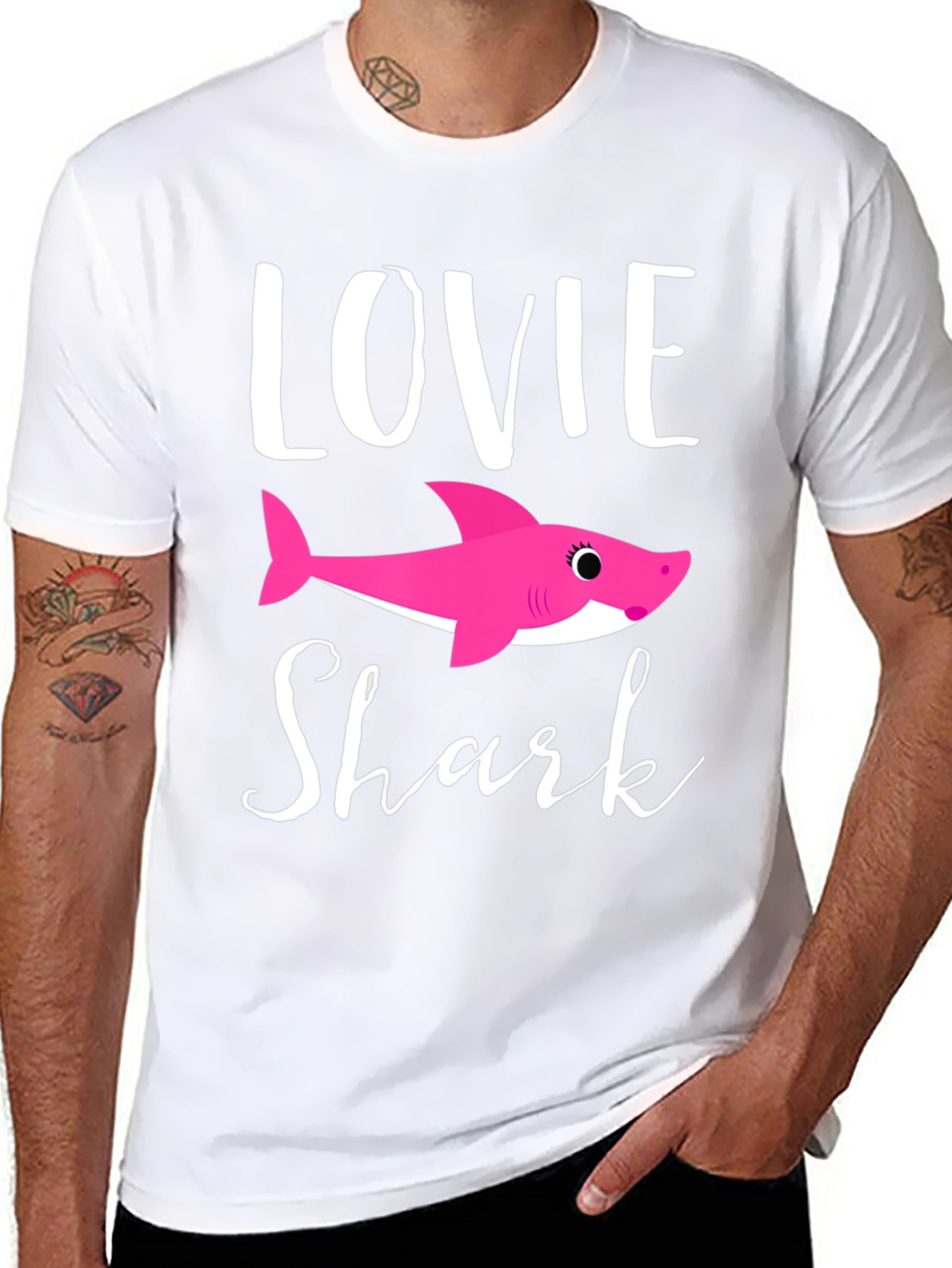 Lovie Shark Black T-Shirt