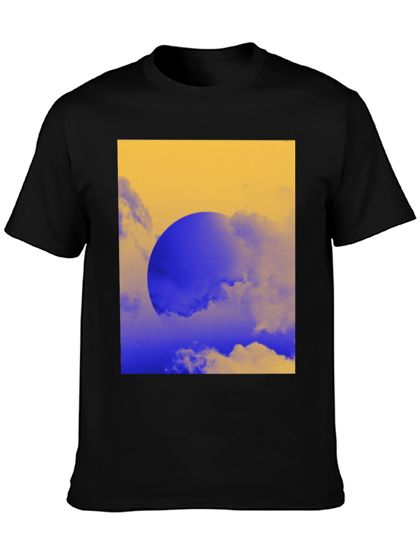 Abstract Sunset Graphic Tee - Black