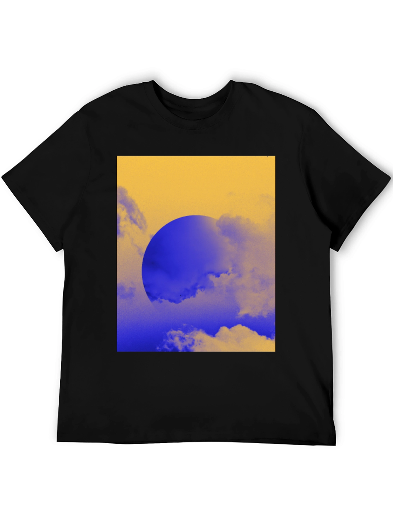 Abstract Sunset Graphic Tee - Black