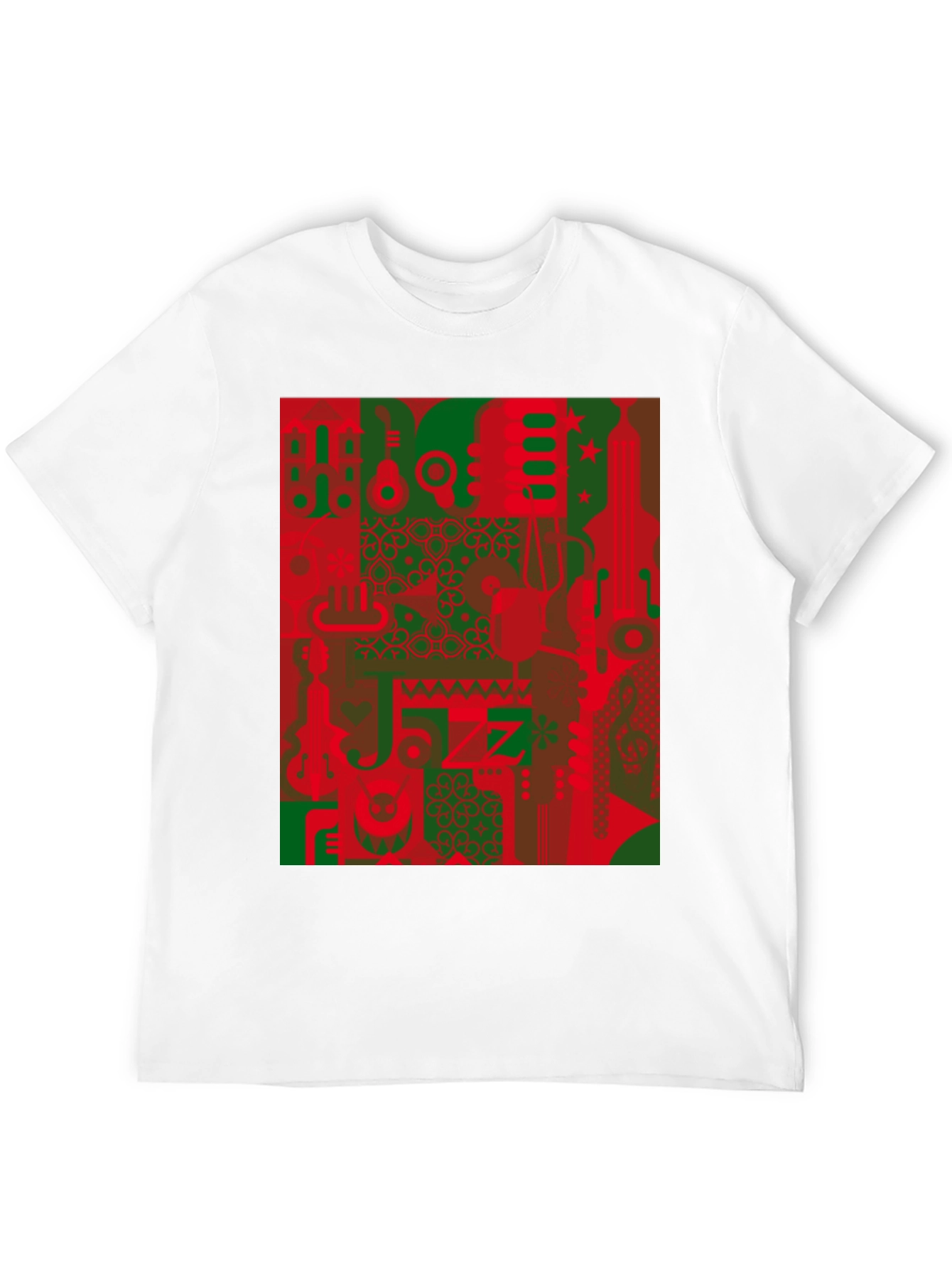 Retro Jazz Instrument Graphic Tee
