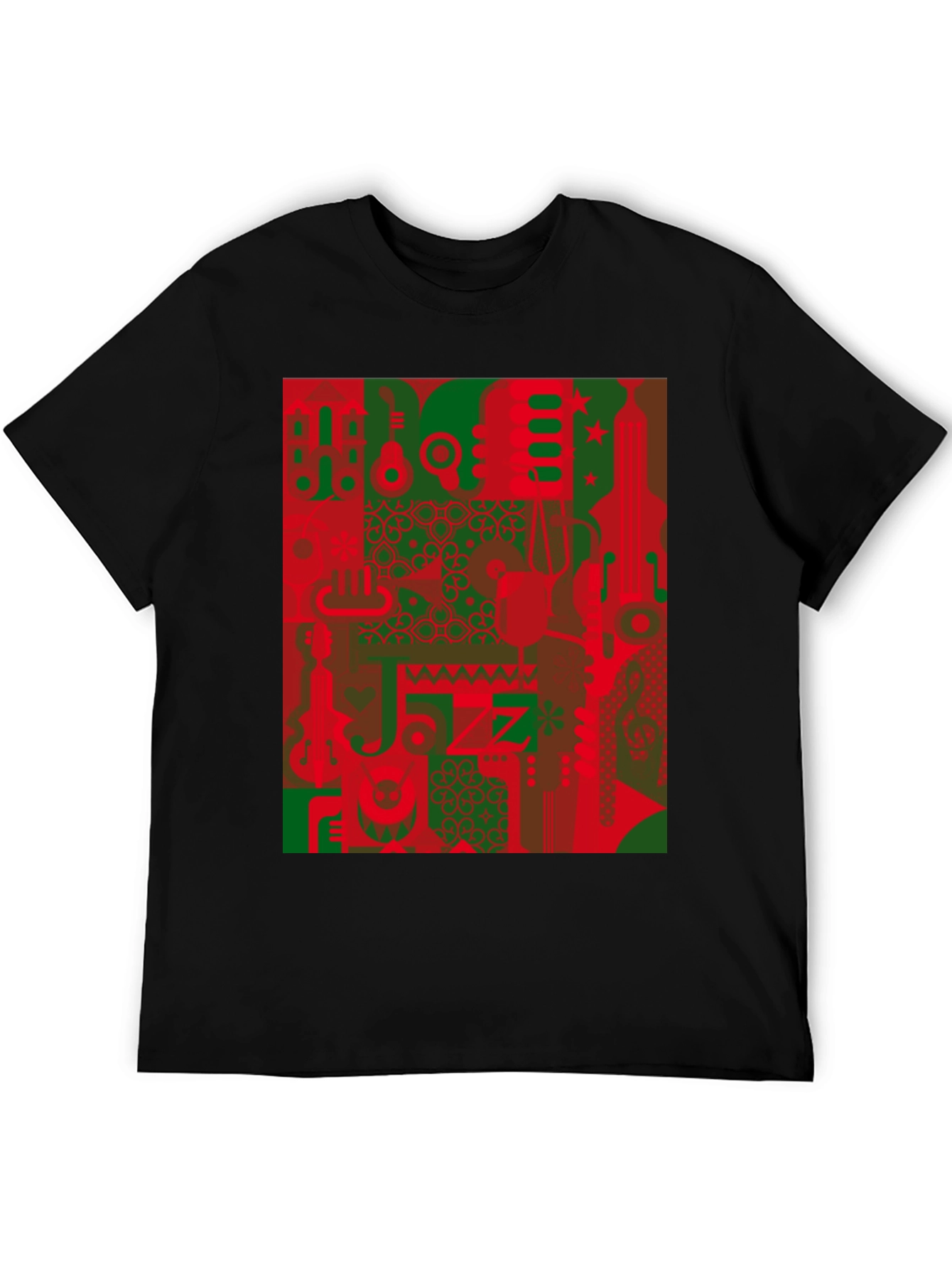 Retro Jazz Instrument Graphic Tee