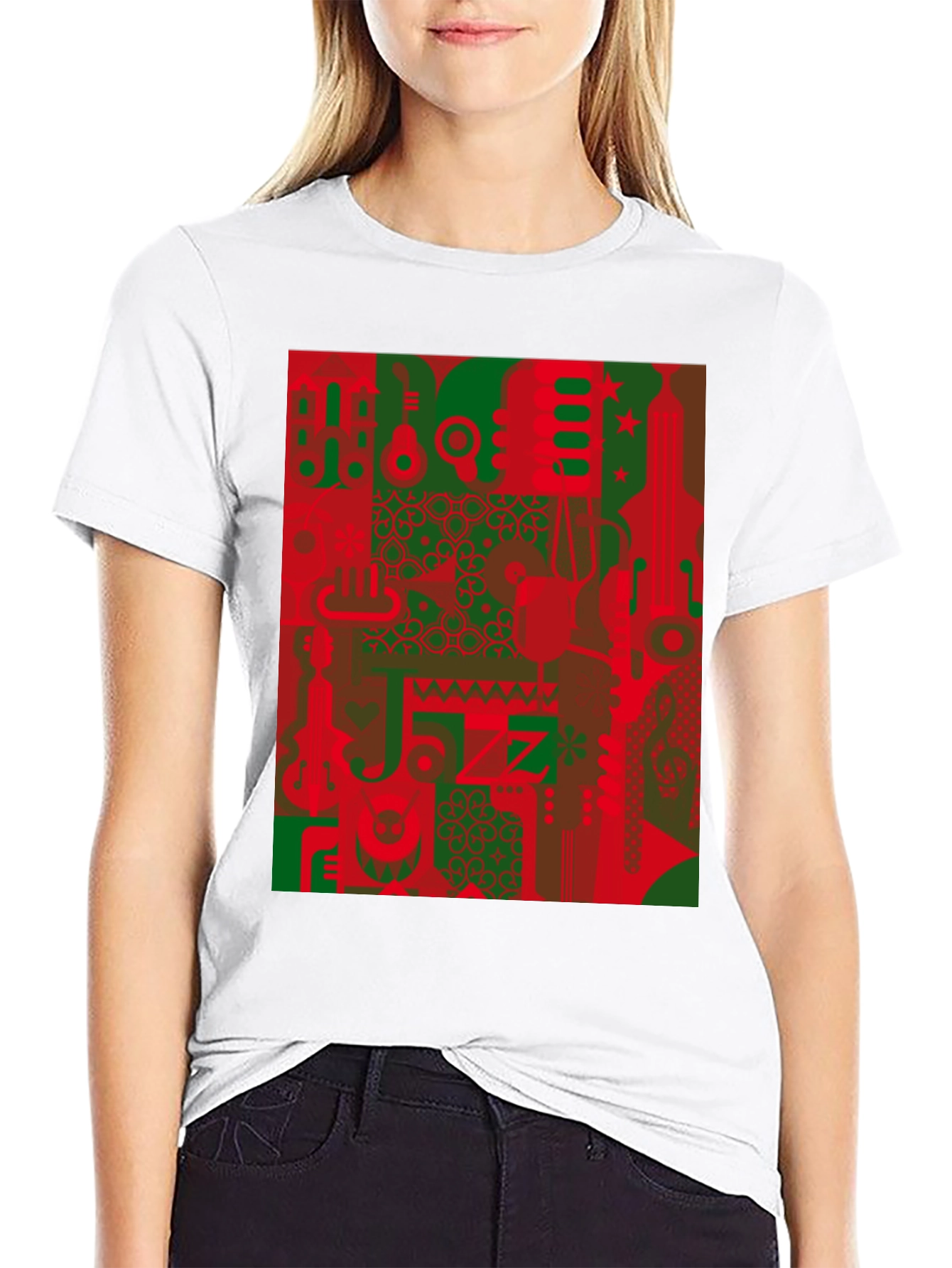 Retro Jazz Instrument Graphic Tee