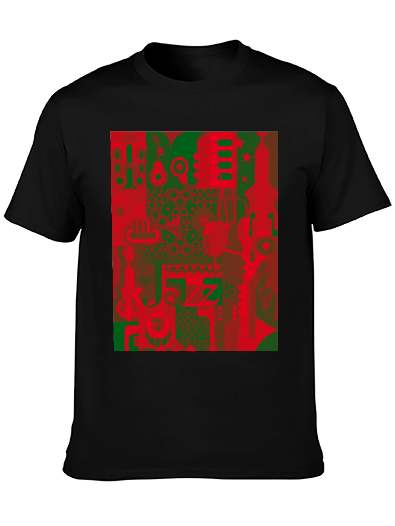 Retro Jazz Instrument Graphic Tee