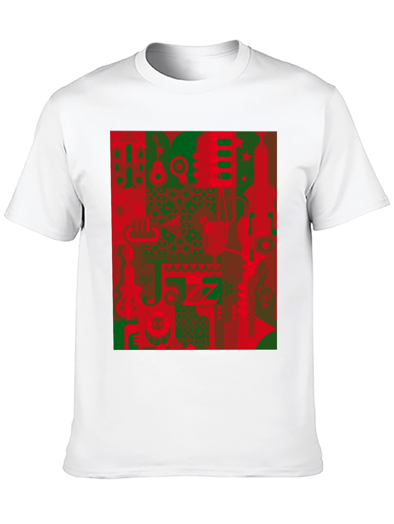 Retro Jazz Instrument Graphic Tee
