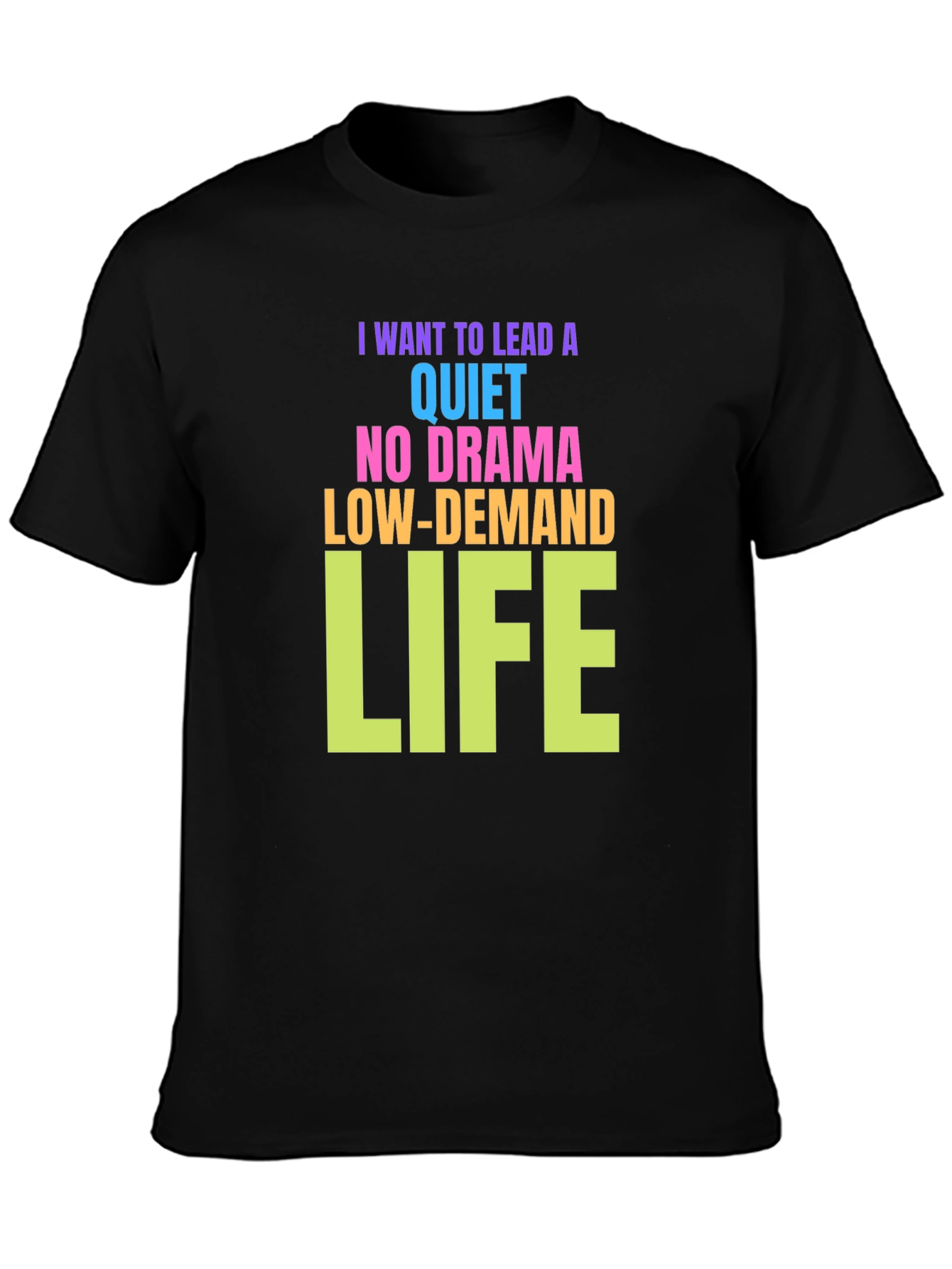 Quiet Life Graphic Tee - Black Cotton T-Shirt
