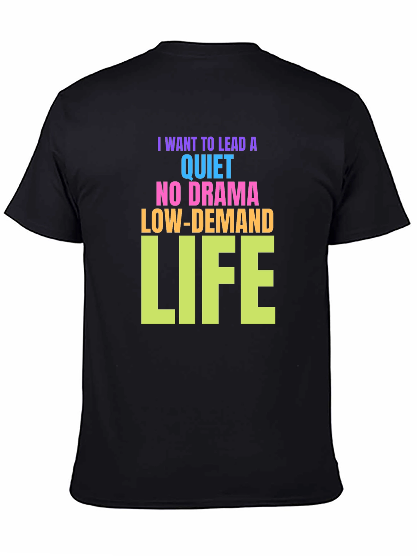 Quiet Life Graphic Tee - Black Cotton T-Shirt