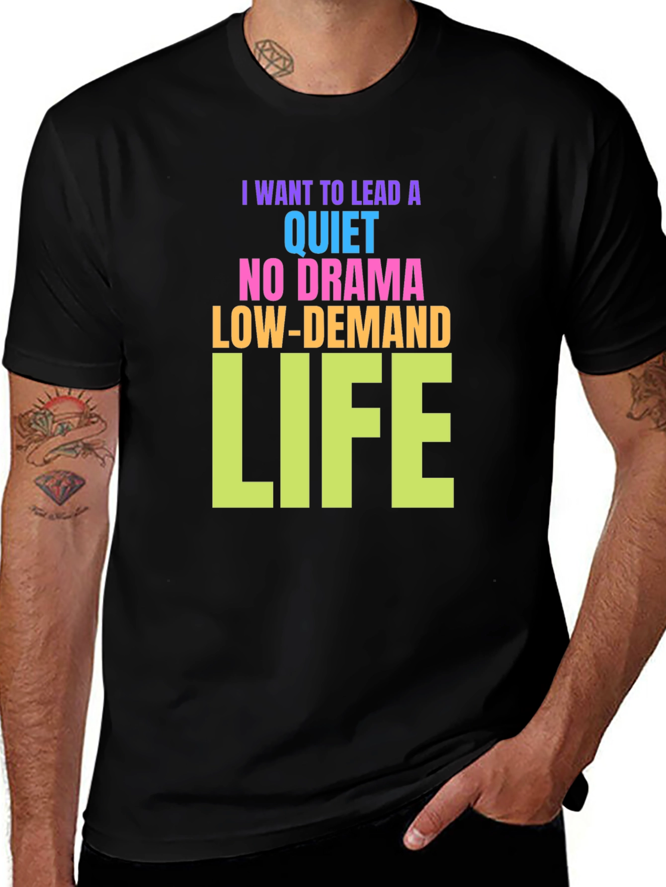 Quiet Life Graphic Tee - Black Cotton T-Shirt