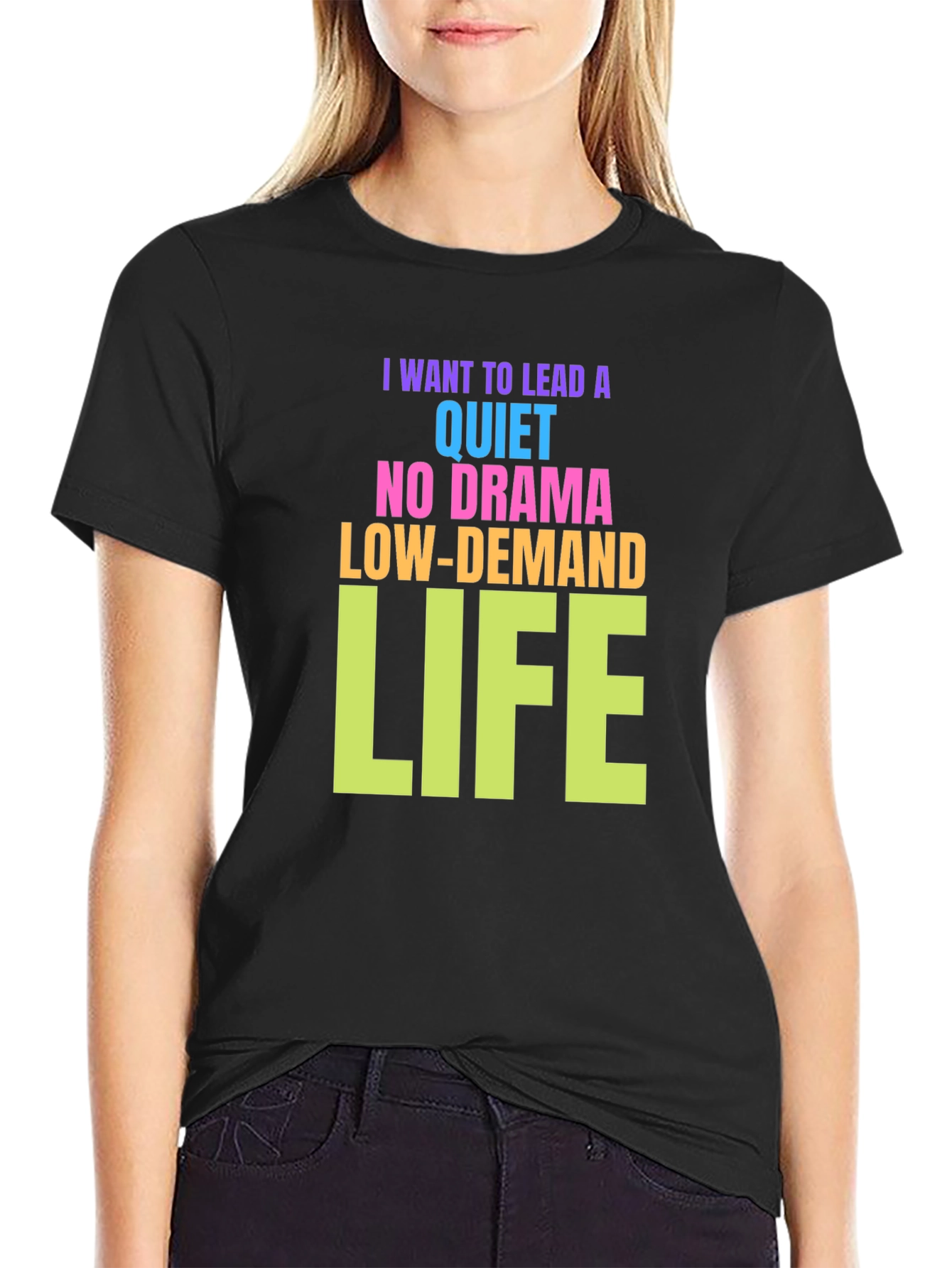 Quiet Life Graphic Tee - Black Cotton T-Shirt