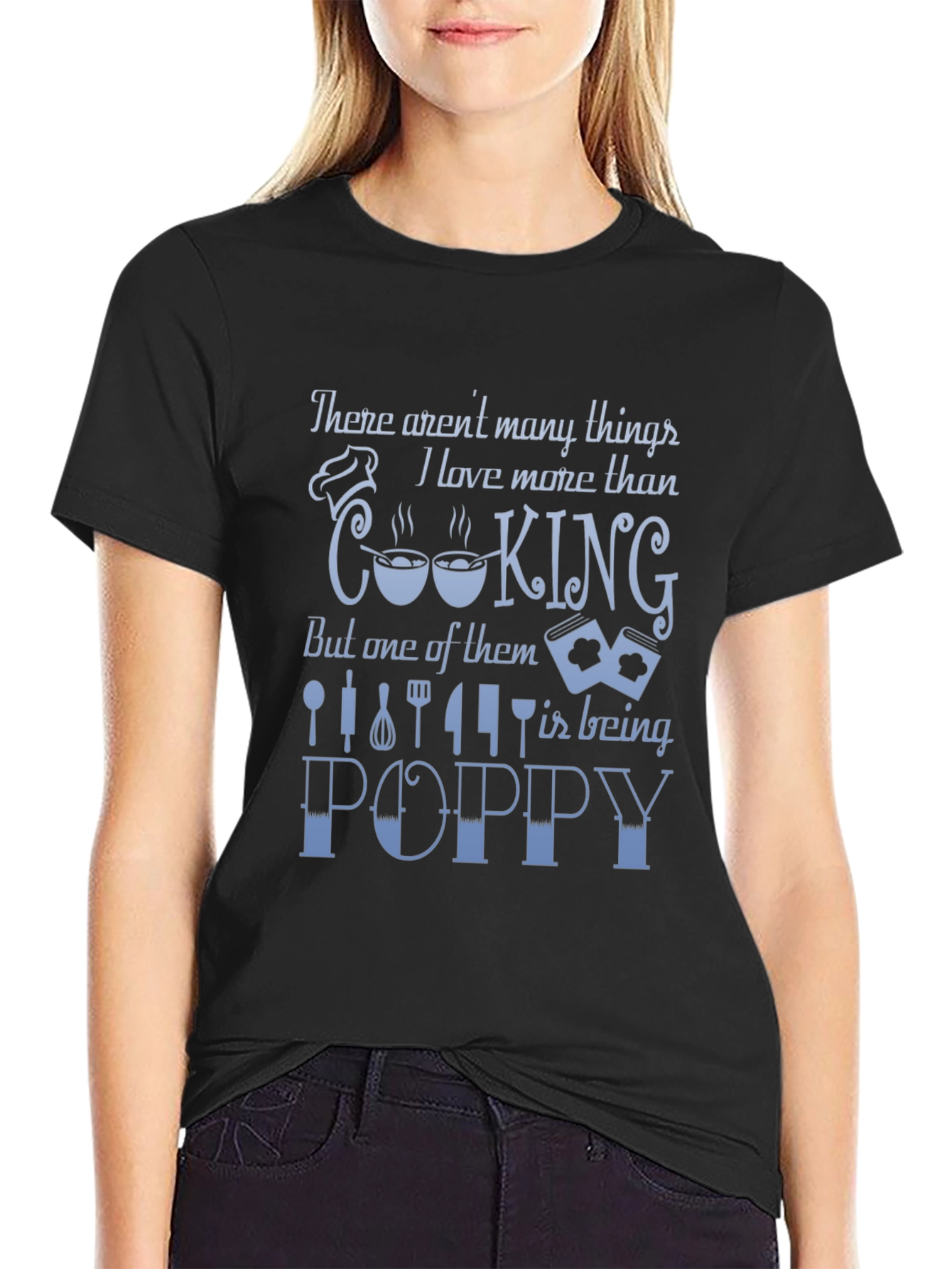 Cooking Poppy Graphic Tee - Gift for Grandpa