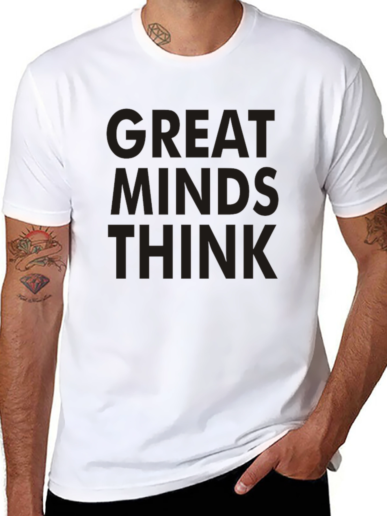 Great Minds Think Black Graphic Tee
