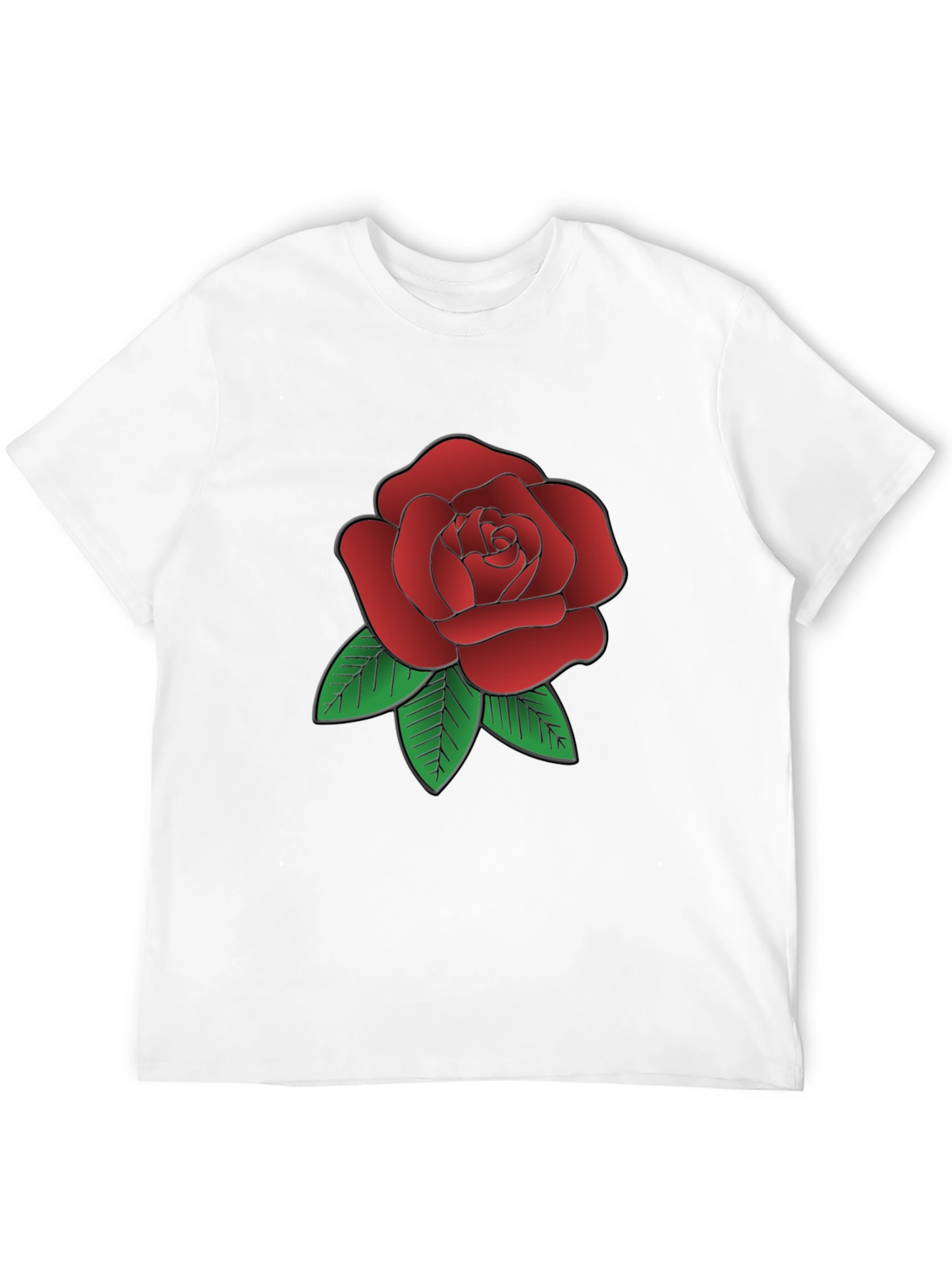 Rose Graphic Black T-Shirt - Classic Floral Tee
