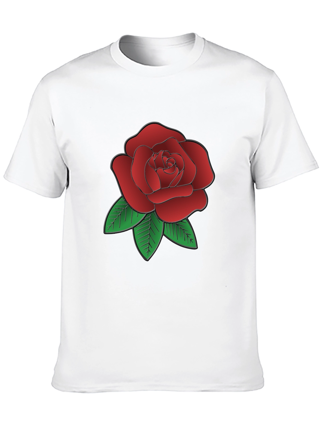 Rose Graphic Black T-Shirt - Classic Floral Tee