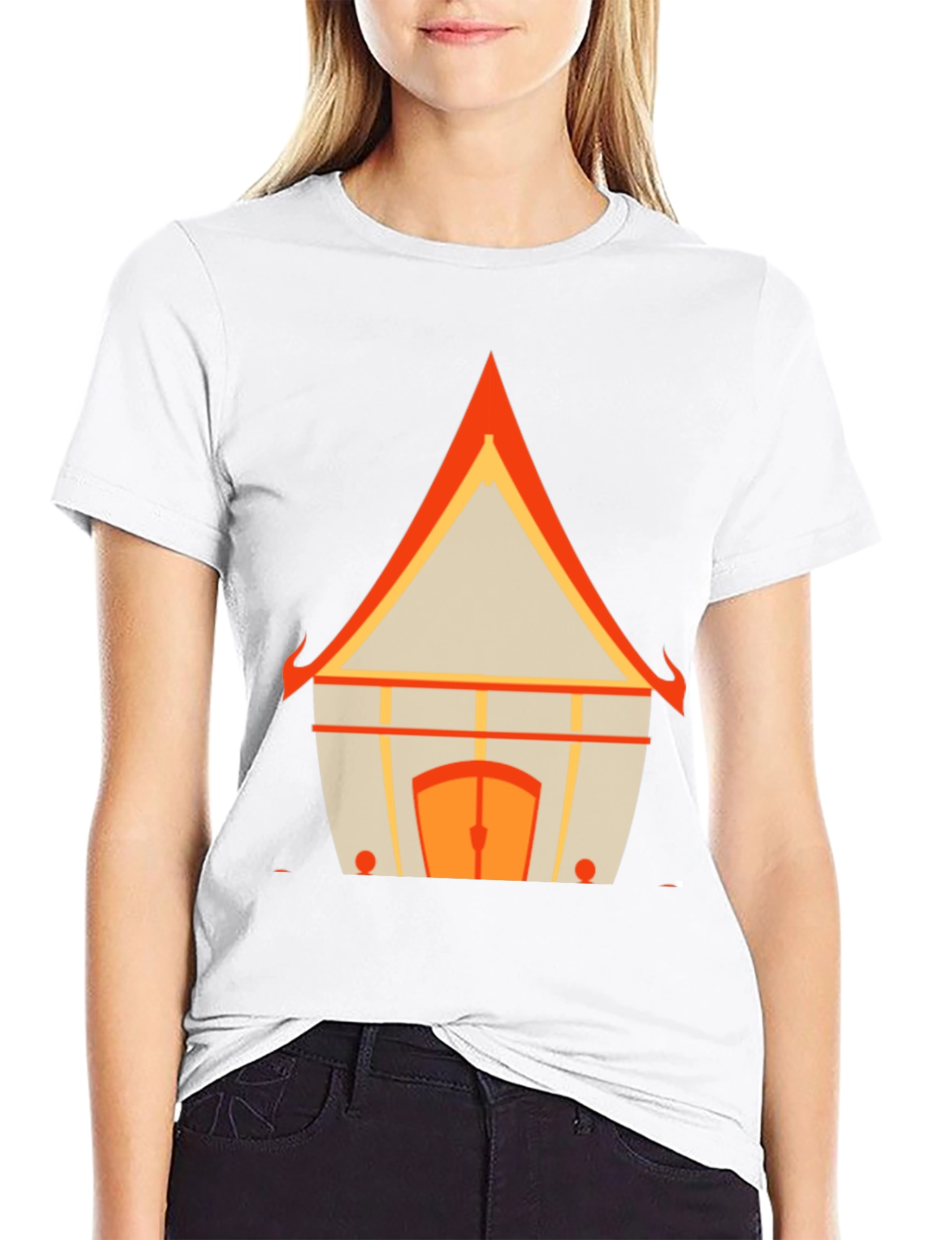 Architectural Print Graphic Tee - Modern Design