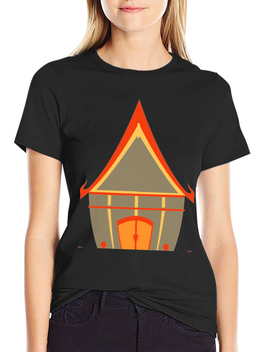 Architectural Print Graphic Tee - Modern Design