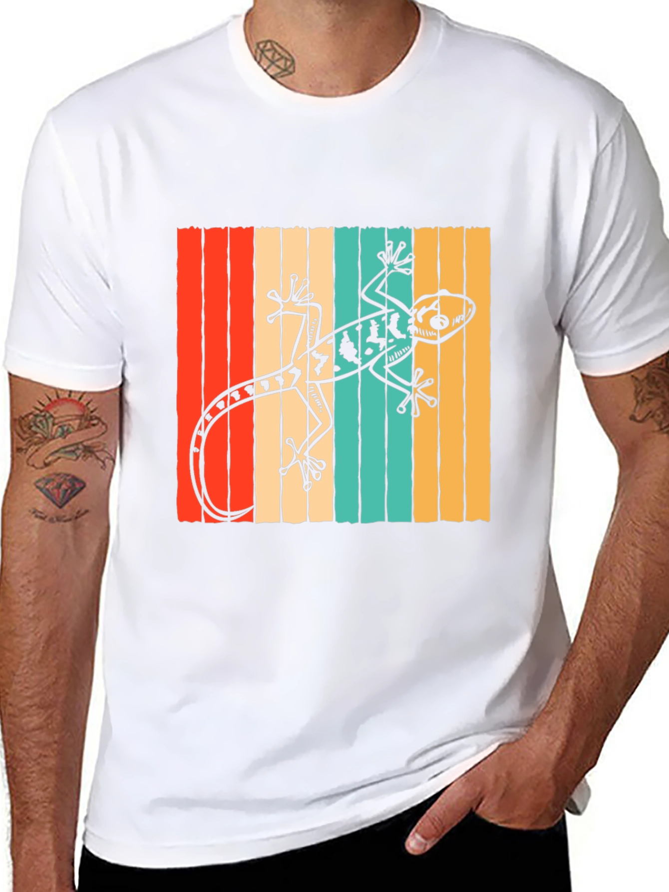 Retro Gecko T-Shirt: Cool Reptile Design