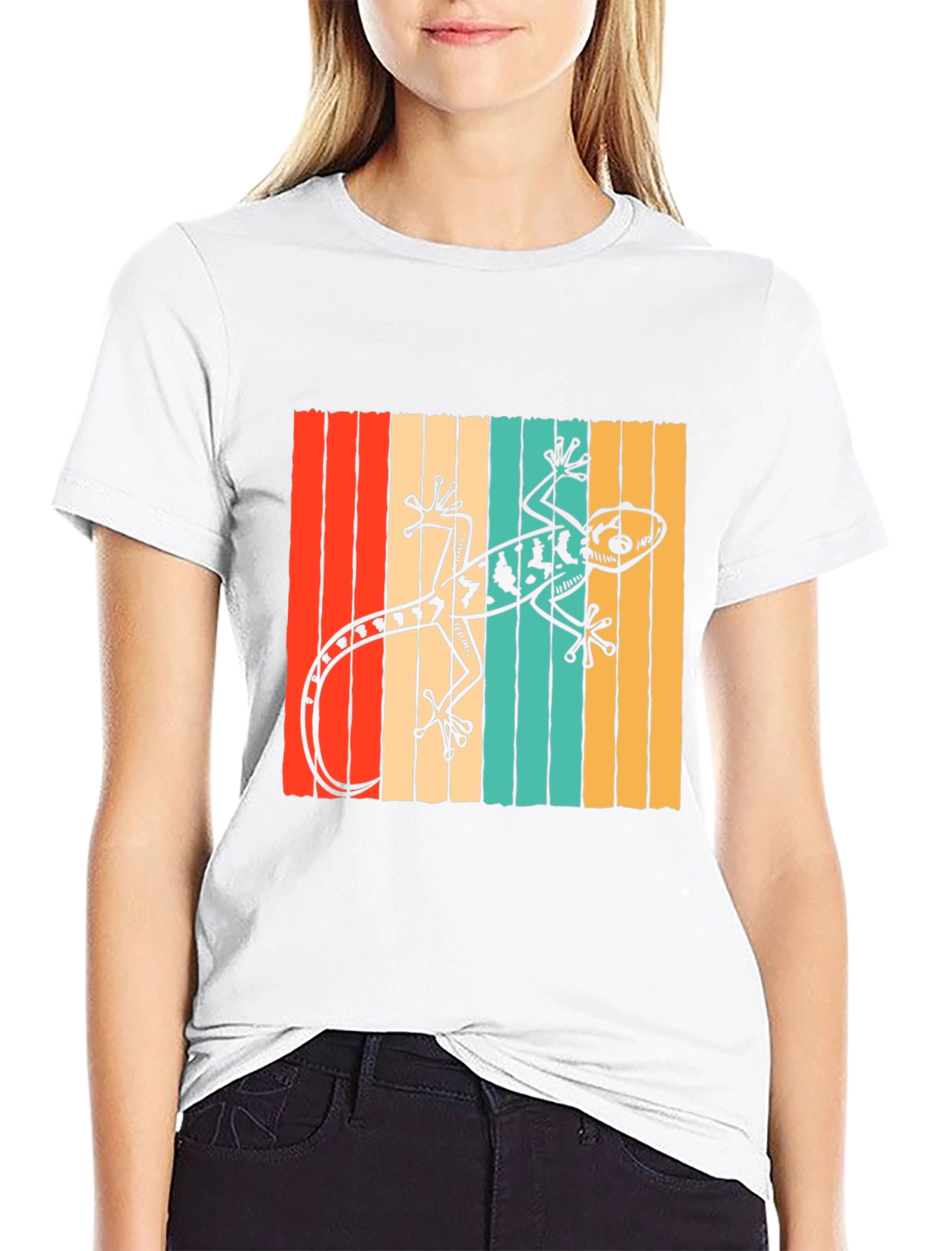 Retro Gecko T-Shirt: Cool Reptile Design
