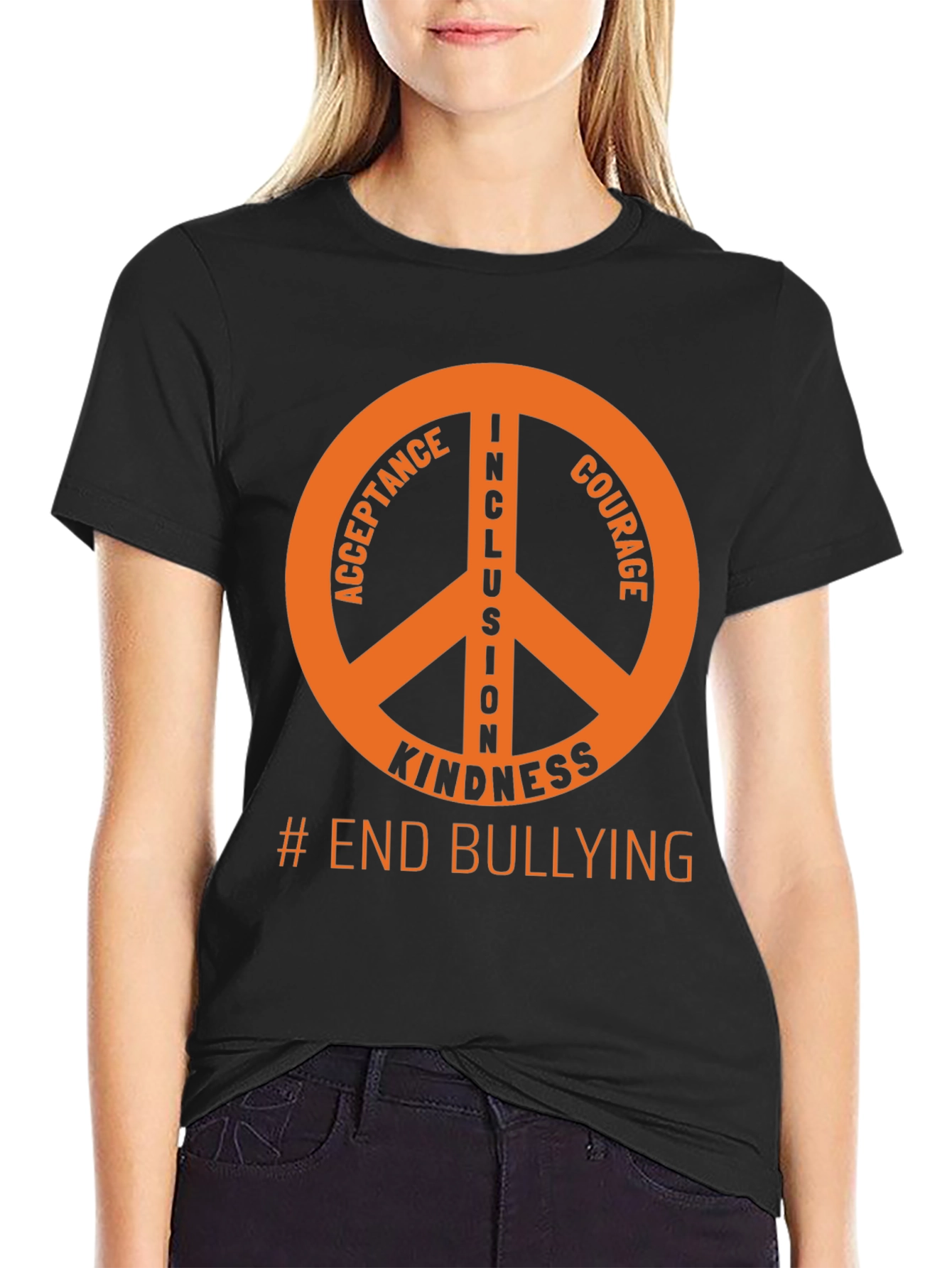 Inclusion Peace Sign T-Shirt - End Bullying