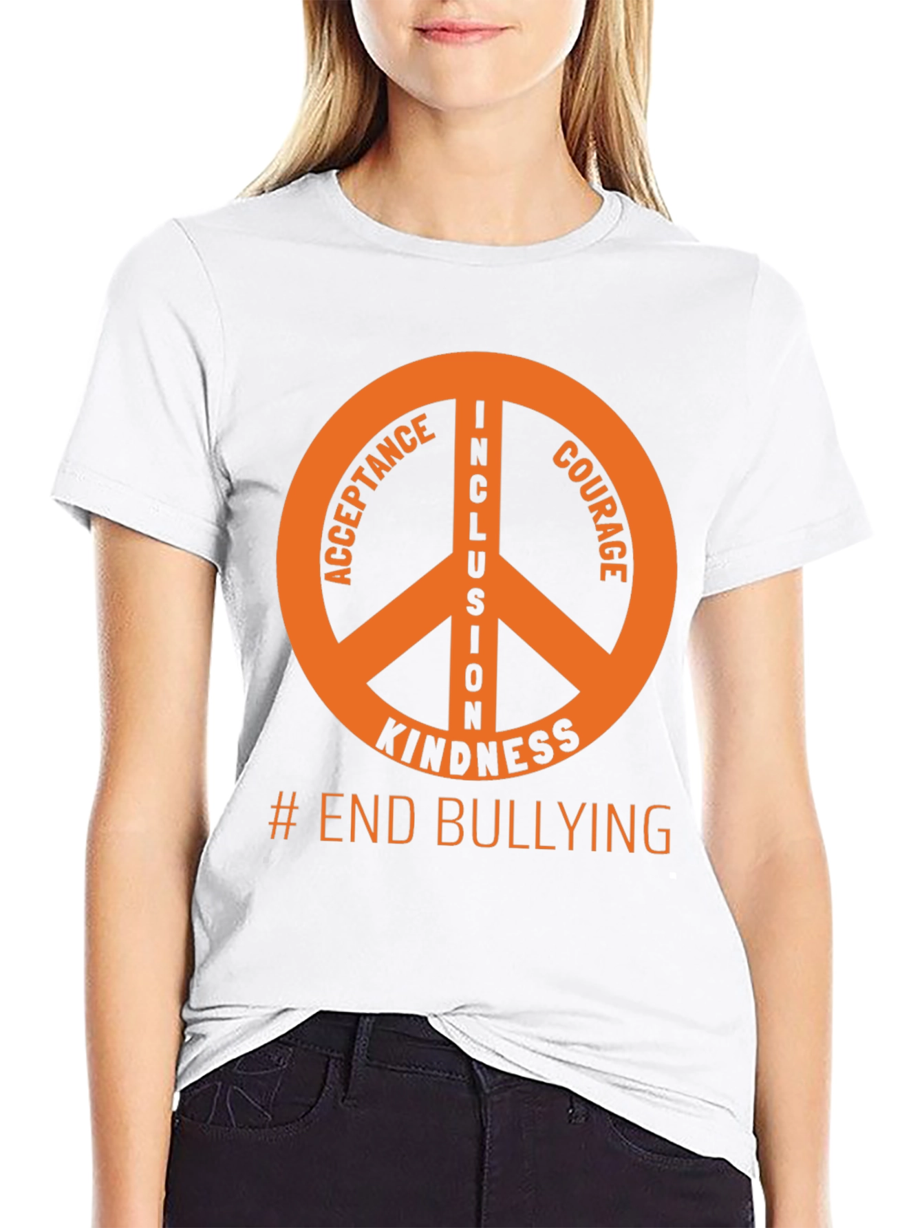 Inclusion Peace Sign T-Shirt - End Bullying