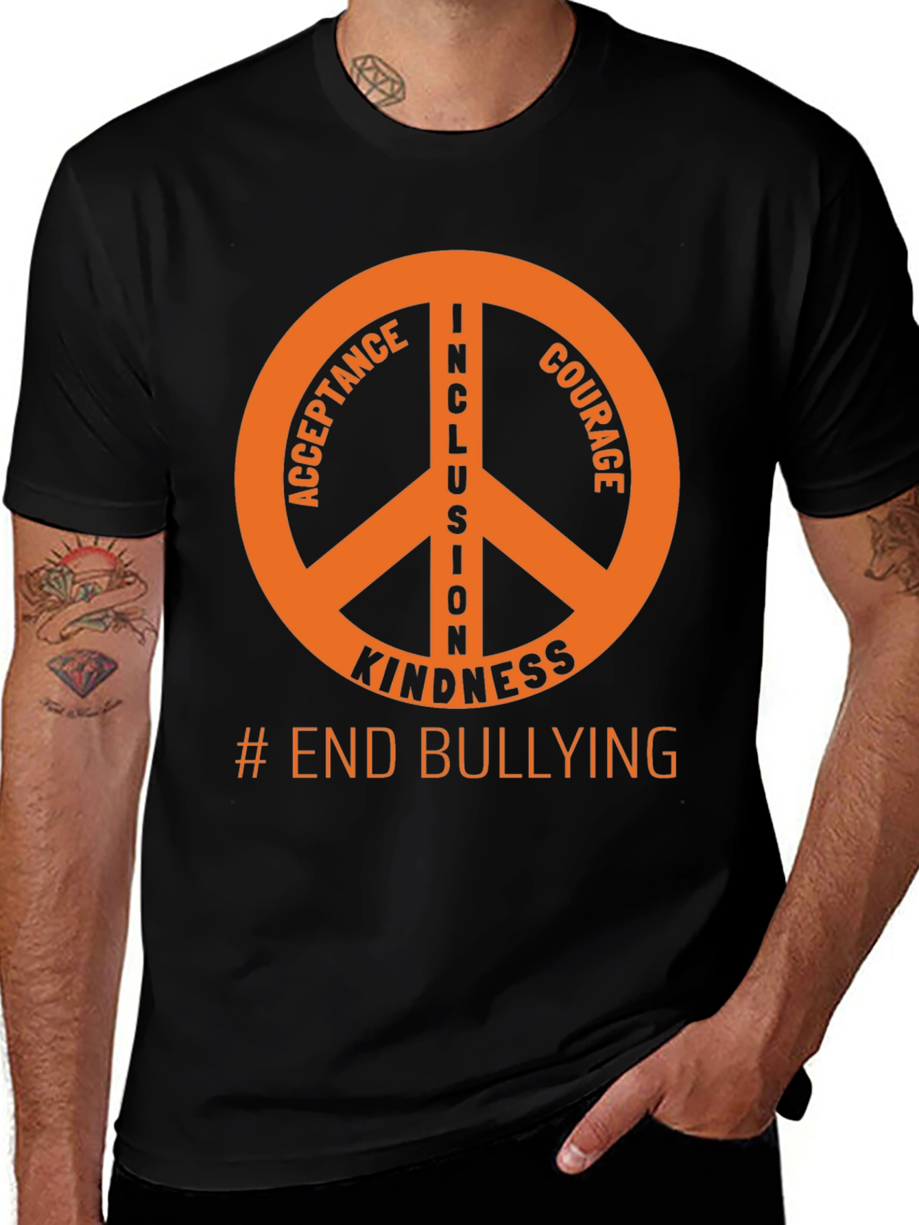 Inclusion Peace Sign T-Shirt - End Bullying