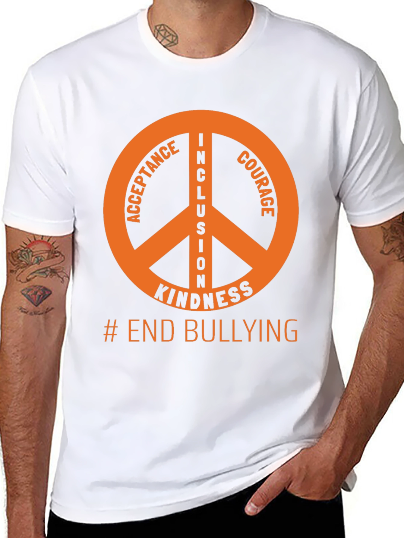Inclusion Peace Sign T-Shirt - End Bullying